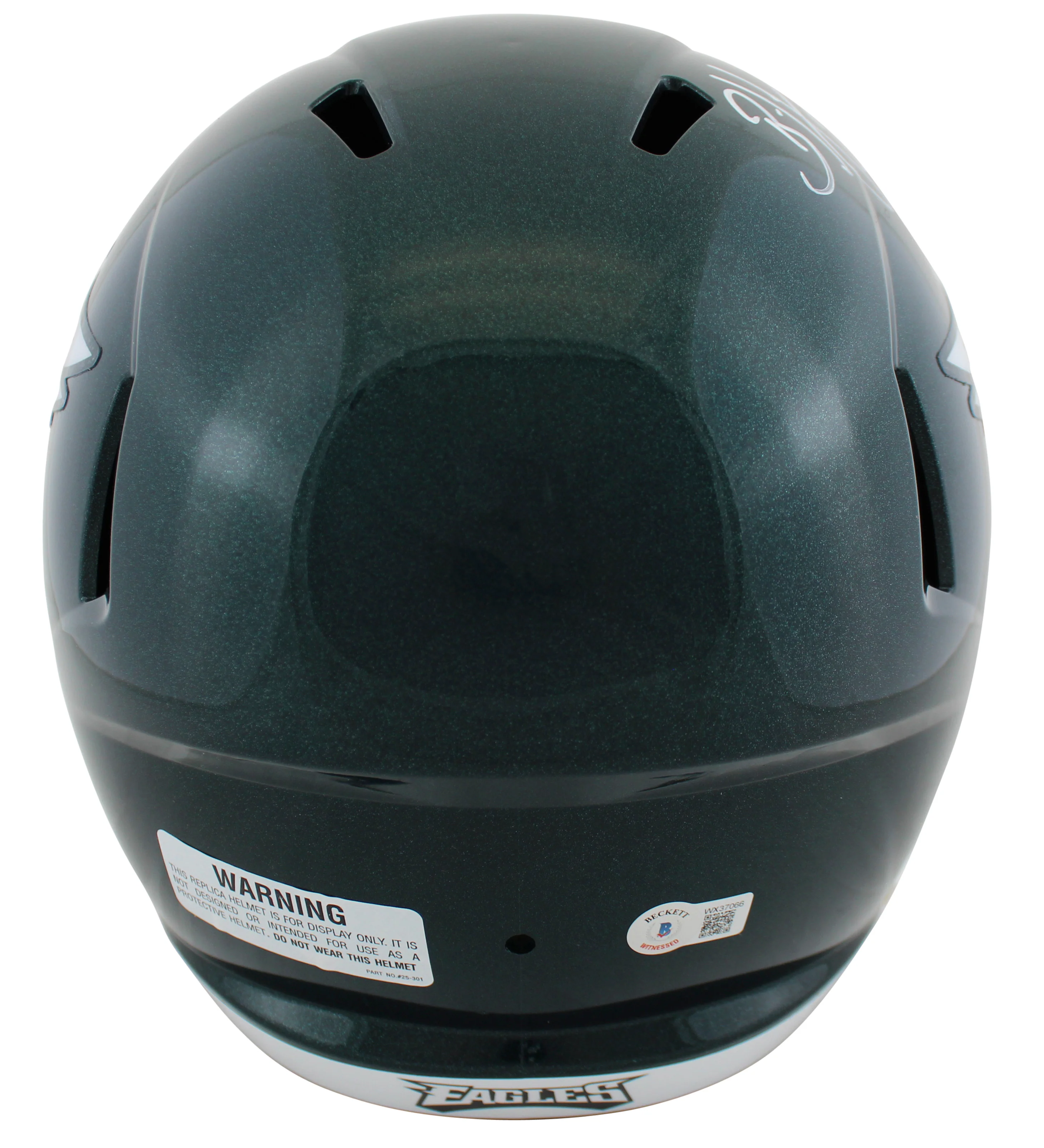 Eagles Brian Dawkins Authentic Signed Full Size Speed Rep Helmet BAS Witnessed - Image 3