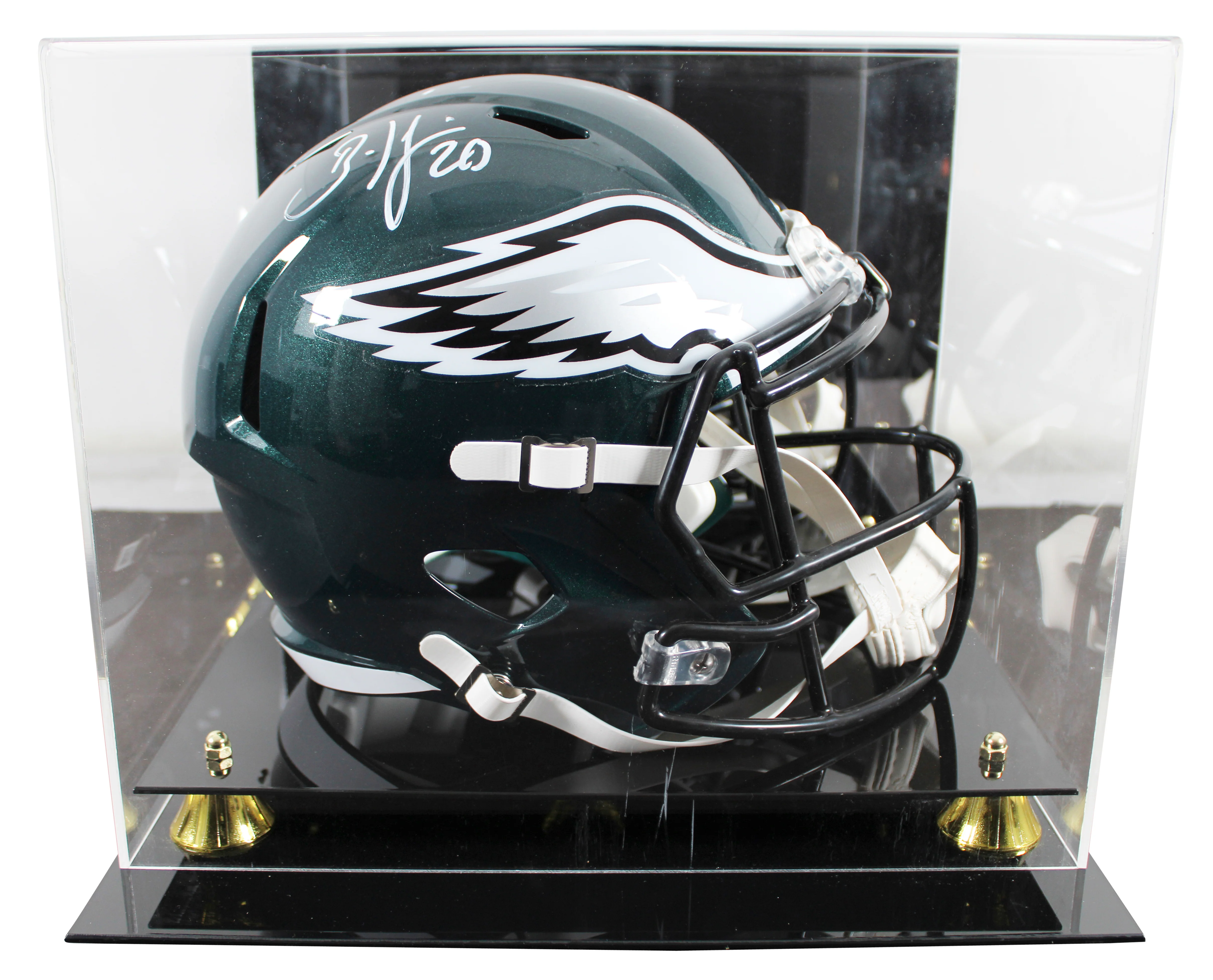 Eagles Brian Dawkins Signed Full Size Speed Rep Helmet W/ Case BAS Witnessed - Image 2