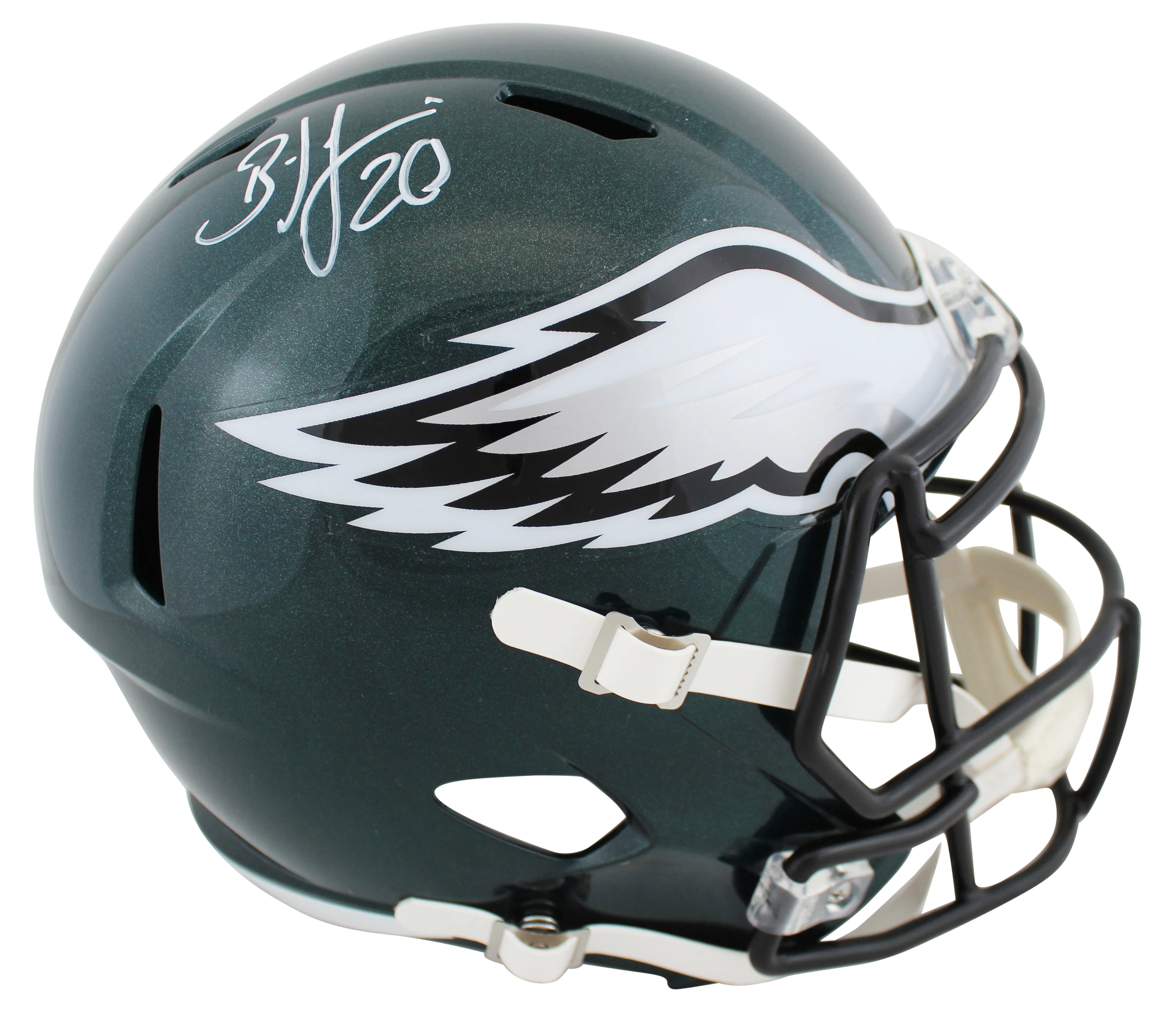 Eagles Brian Dawkins Signed Full Size Speed Rep Helmet W/ Case BAS Witnessed - Image 3