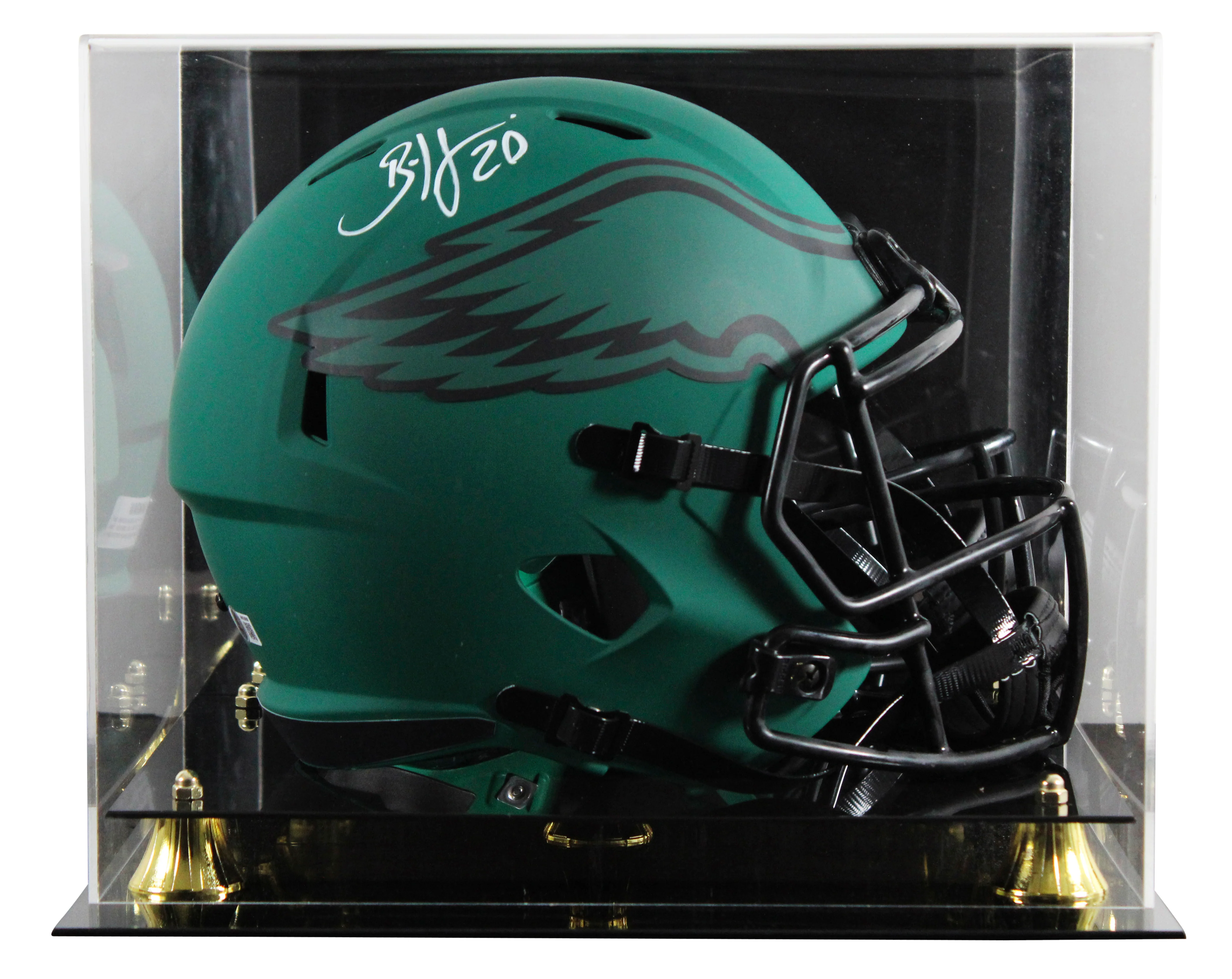 Eagles Brian Dawkins Signed Rave Full Size Speed Rep Helmet W/ Case BAS Witness - Image 2
