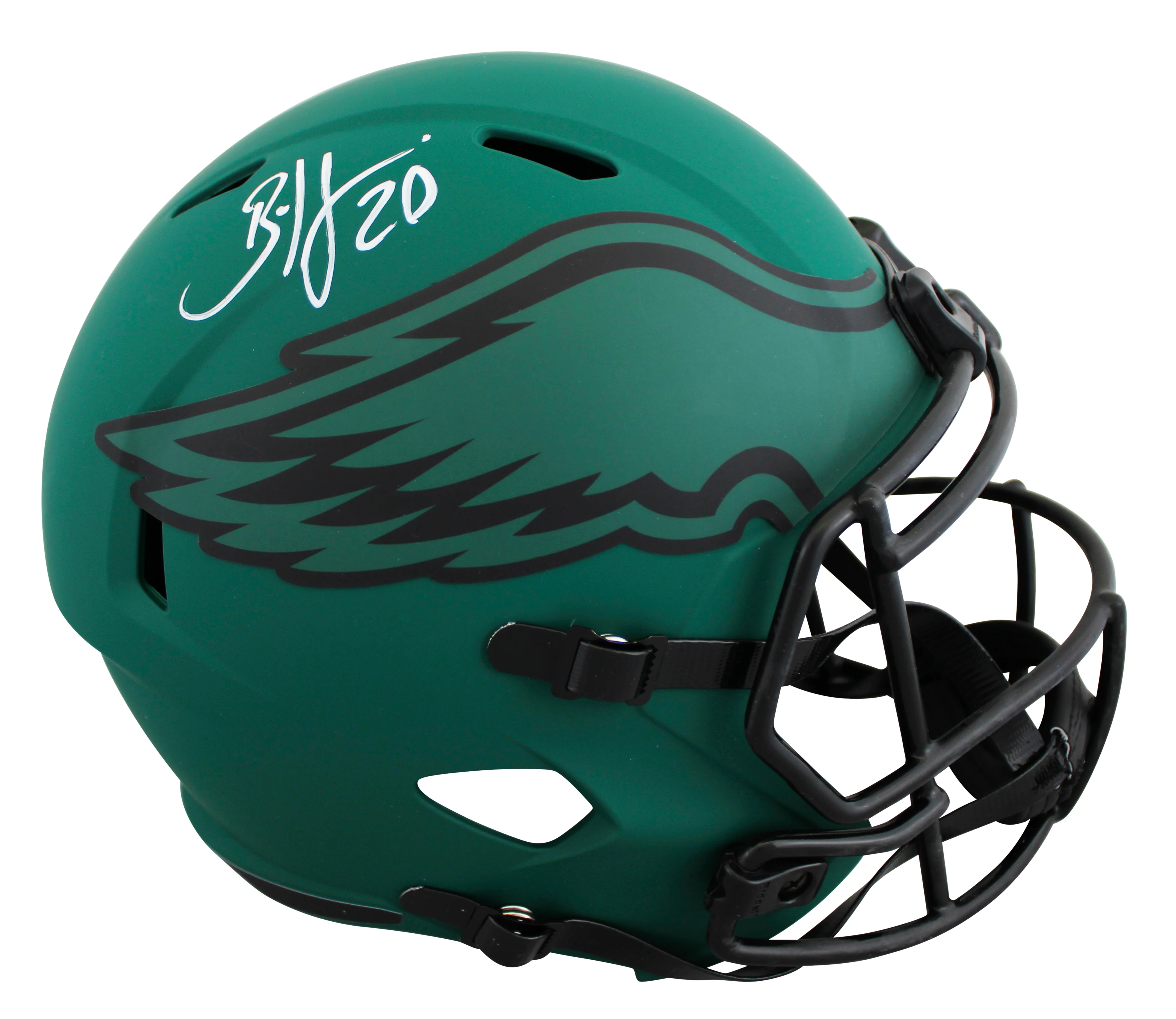 Eagles Brian Dawkins Signed Rave Full Size Speed Rep Helmet W/ Case BAS Witness - Image 3