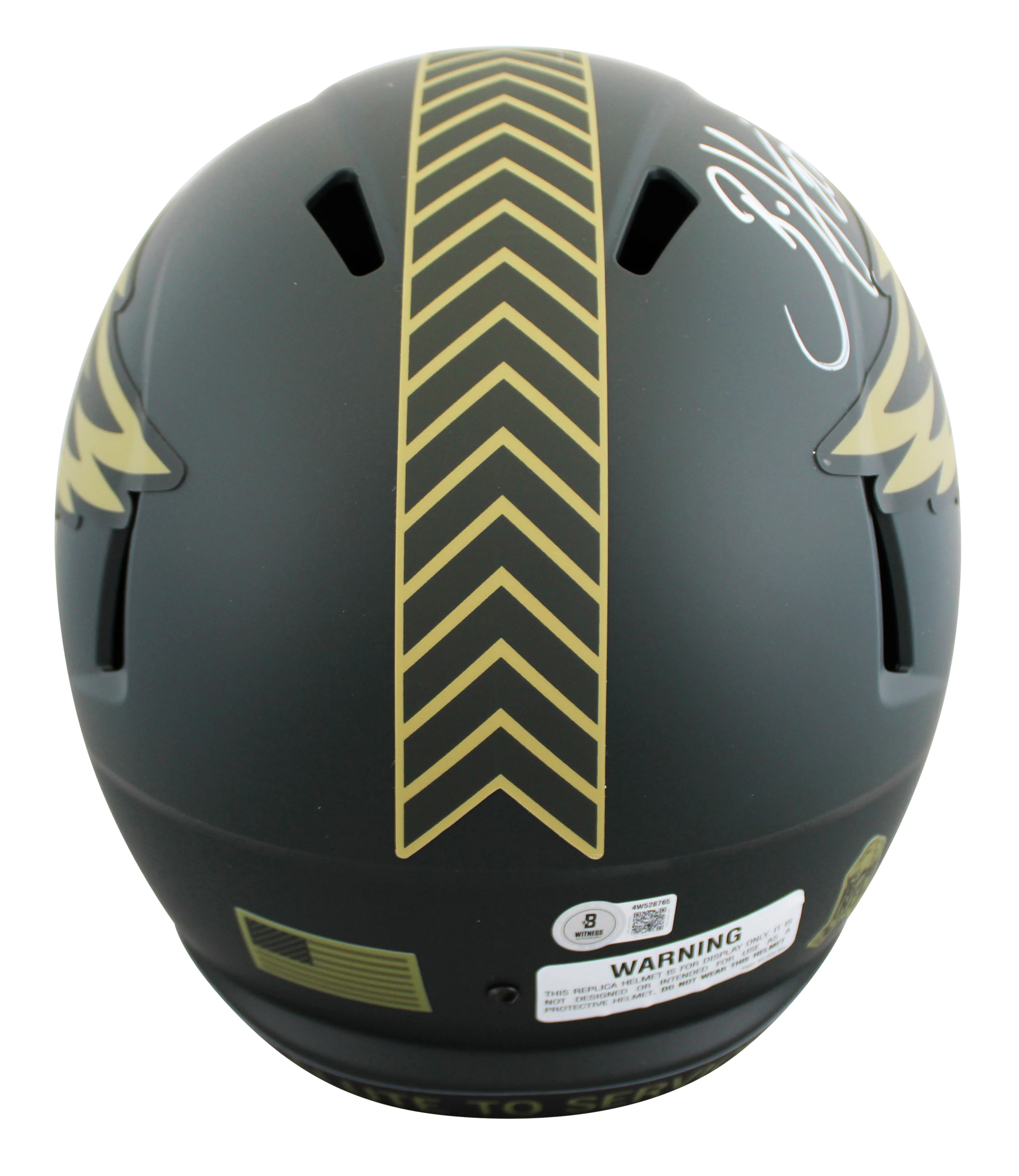 Eagles Brian Dawkins Signed STS IV Full Size Speed Rep Helmet BAS Witnessed - Image 3