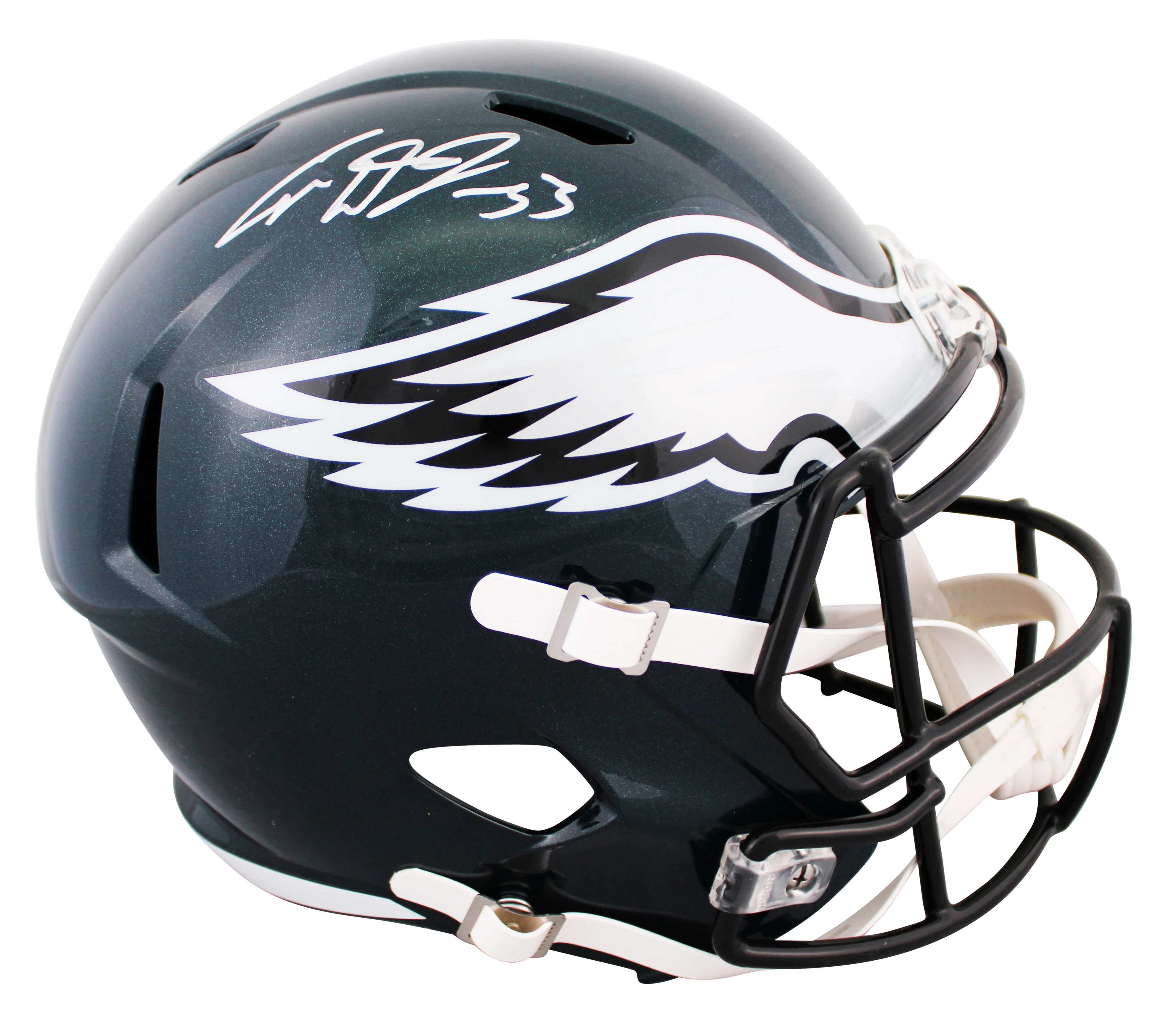Eagles Cooper DeJean Signed Full Size Speed Rep Helmet W/ Case Fanatics - Image 3