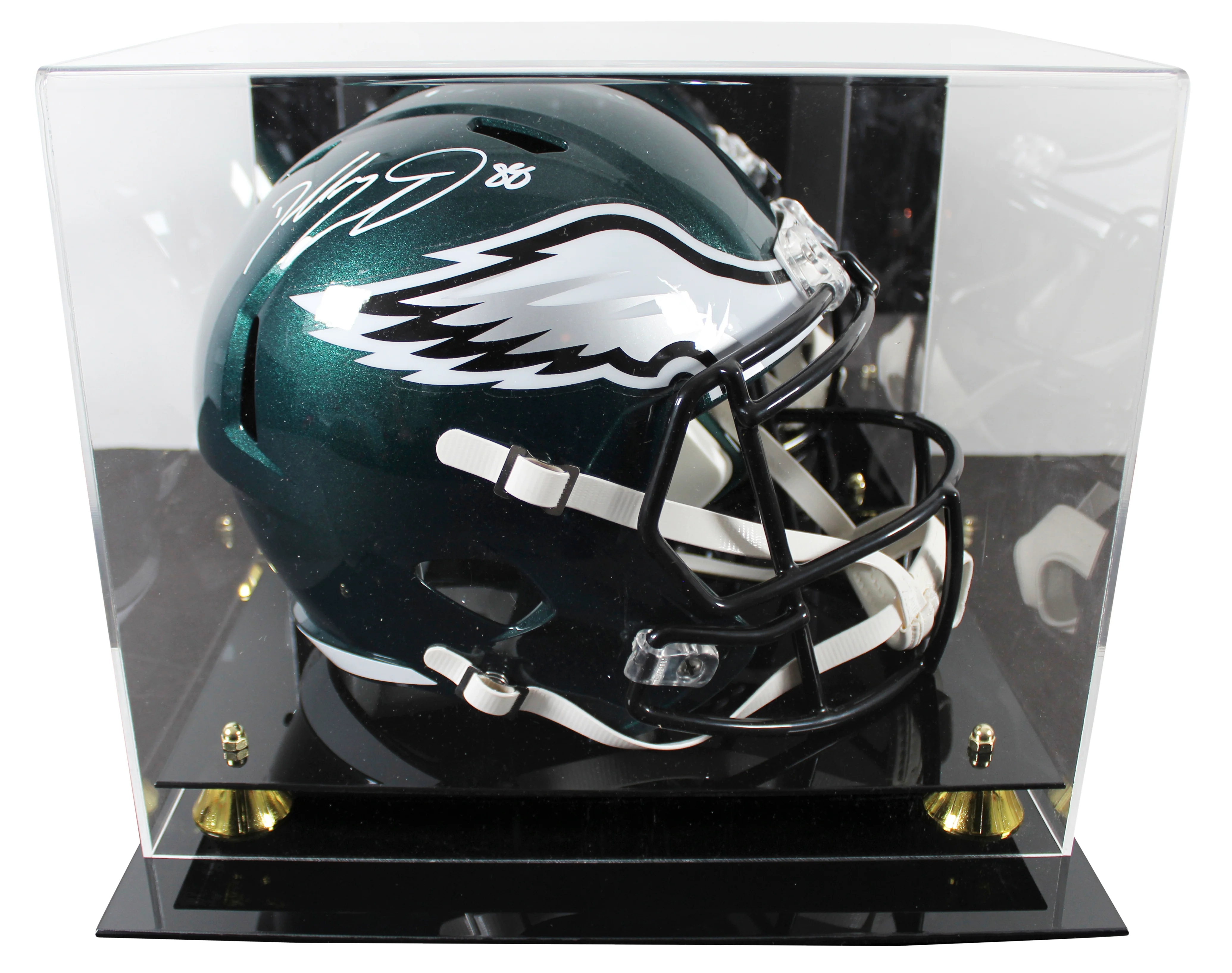 Eagles Dallas Goedert Signed Full Size Speed Rep Helmet W/ Case Fanatics - Image 2