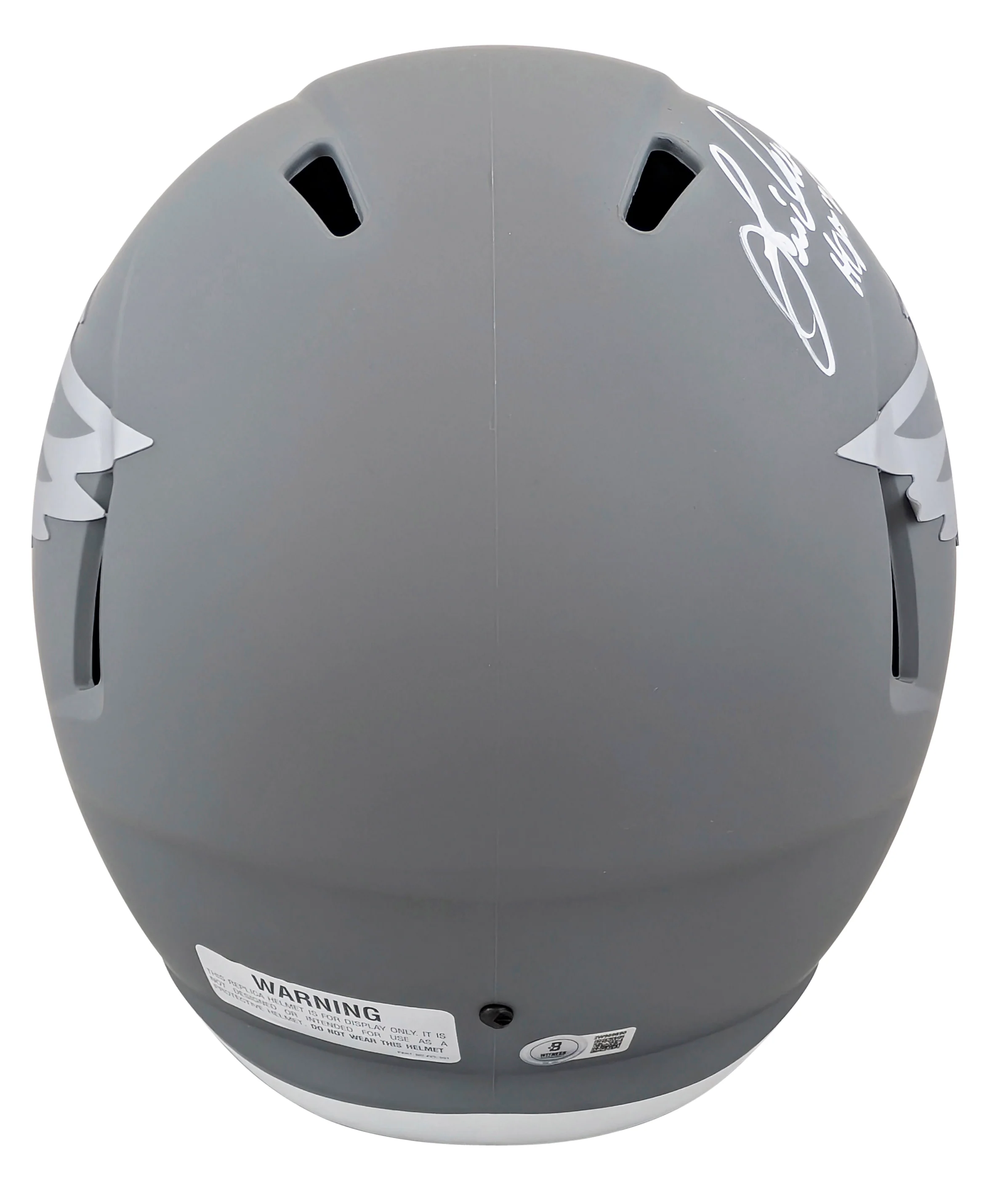 Eagles Eric Allen "HOF 25" Signed Slate Full Size Speed Rep Helmet BAS Witnessed - Image 3