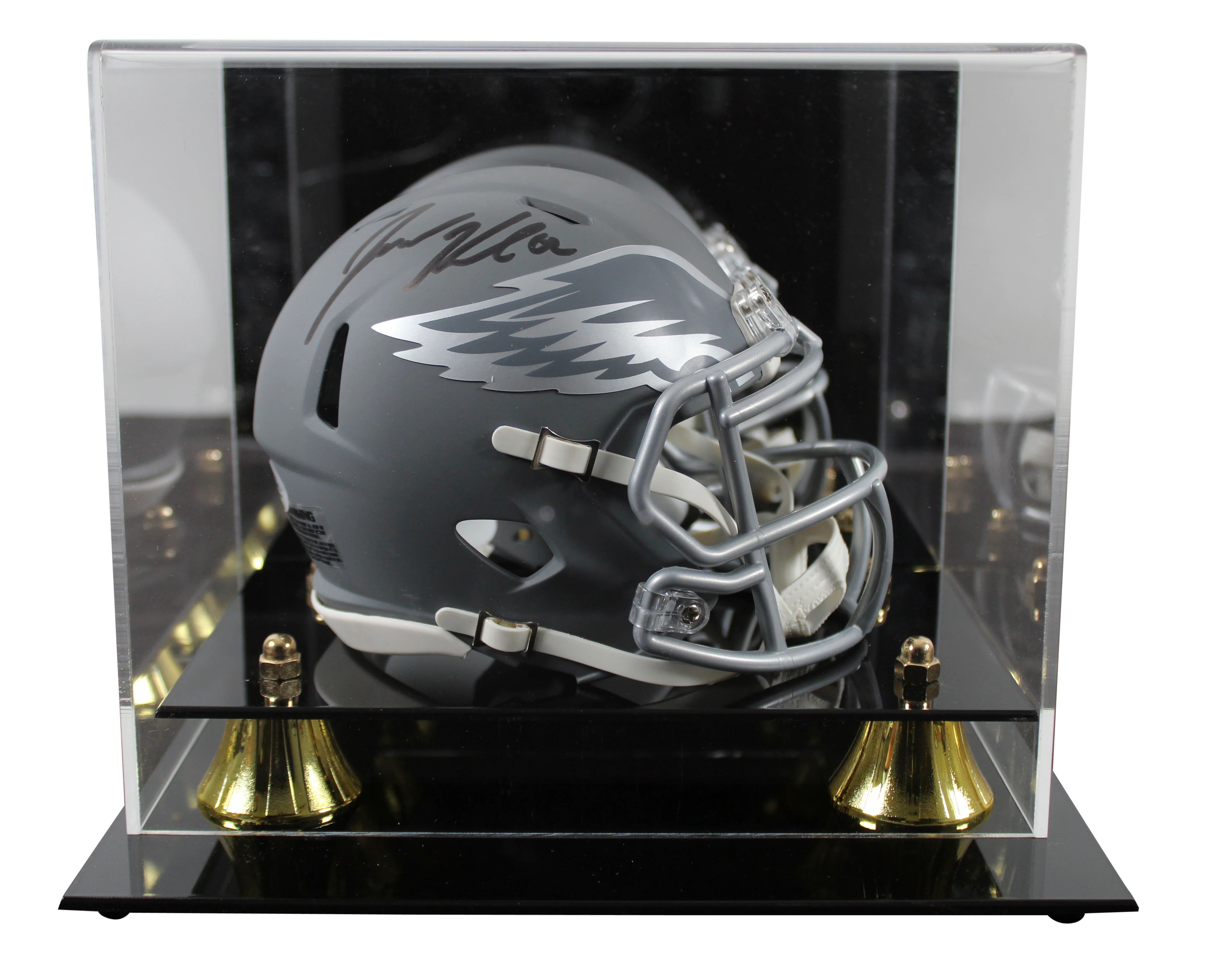 Eagles Jason Kelce Authentic Signed Slate Speed Mini Helmet W/ Case PSA/DNA Itp - Image 2