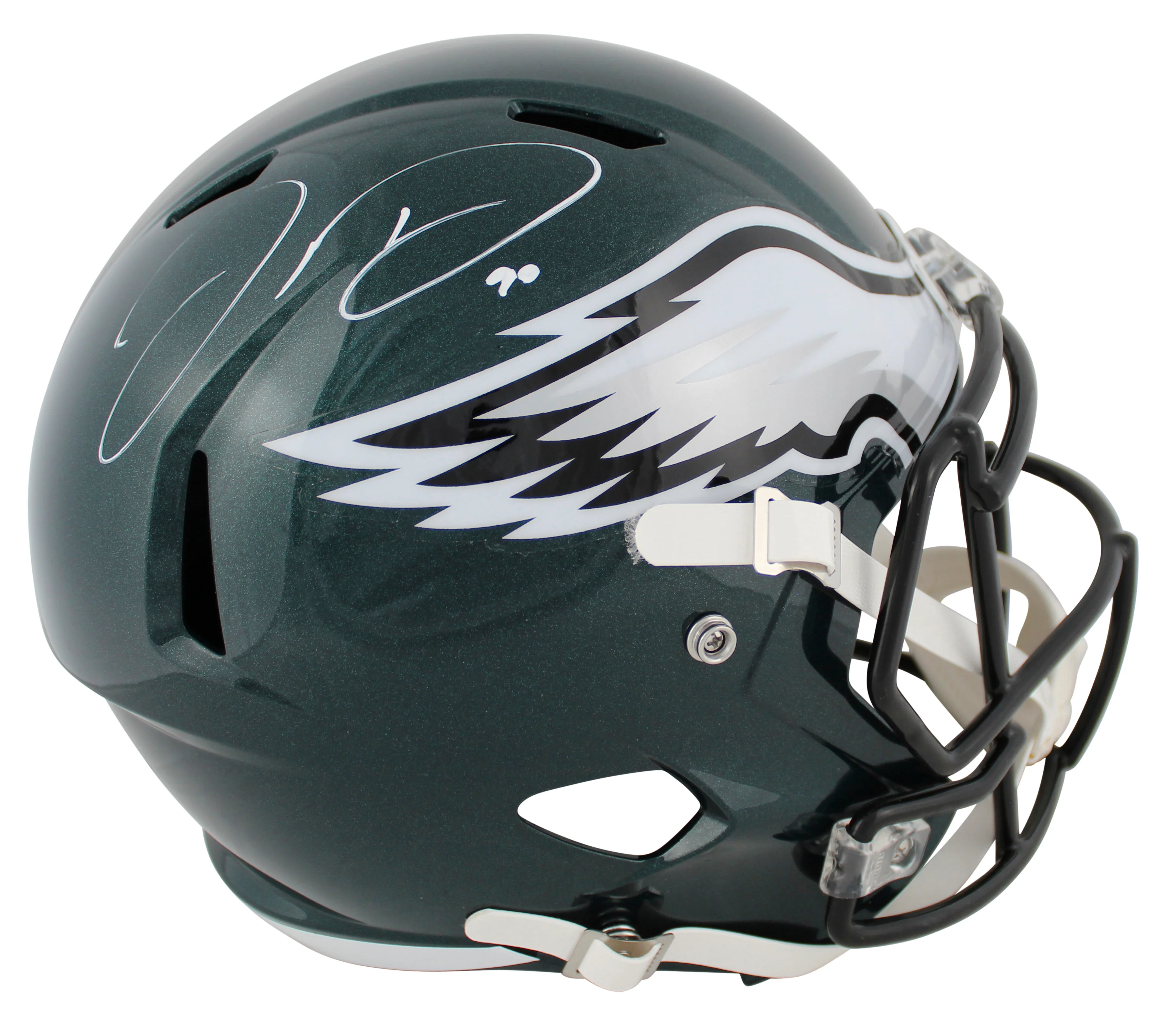 Eagles Jordan Davis Authentic Signed Full Size Speed Rep Helmet BAS Witnessed - Image 2