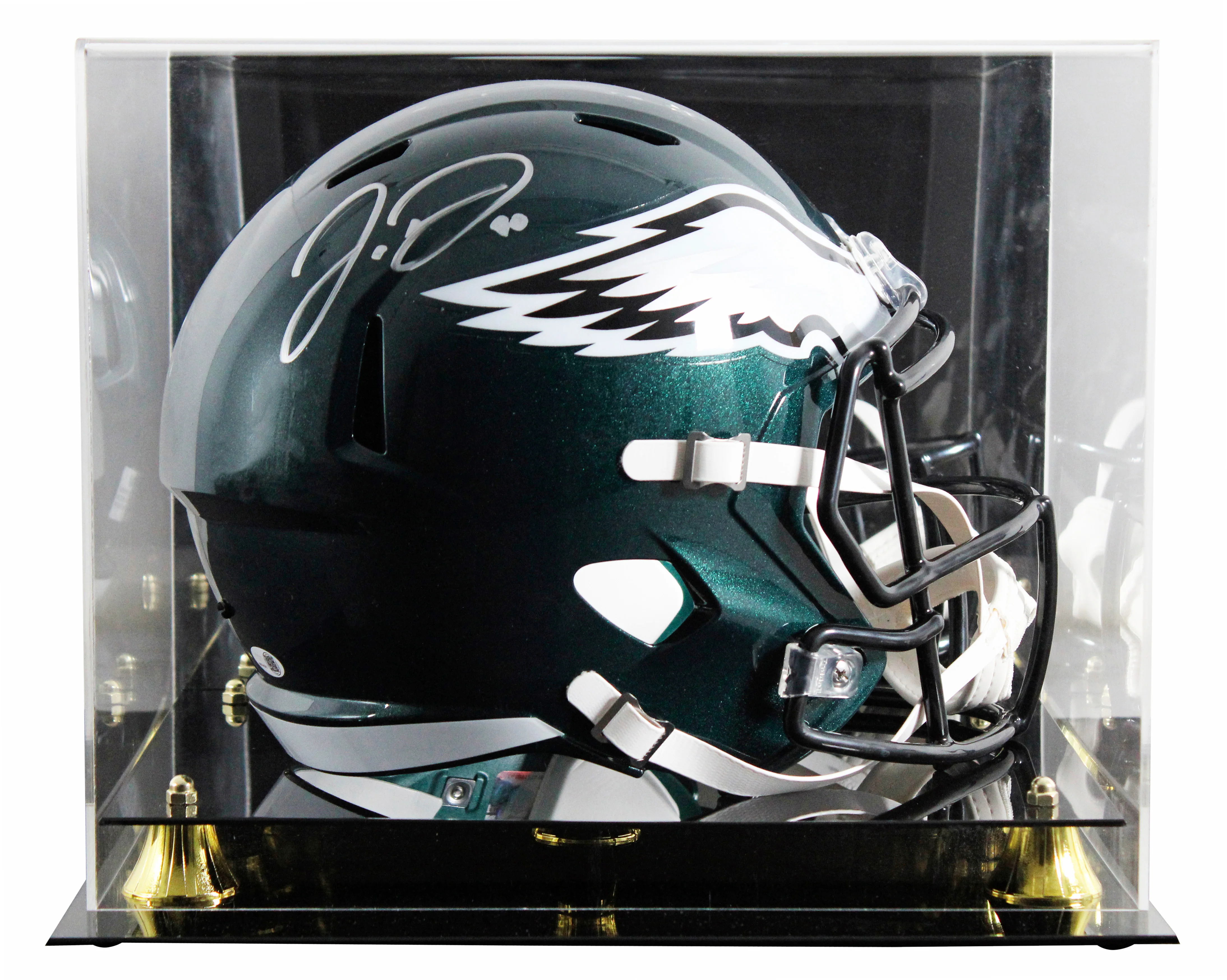 Eagles Jordan Davis Signed F/S Speed Rep Helmet W/ Case W/ Silver Sig JSA Wit - Image 2