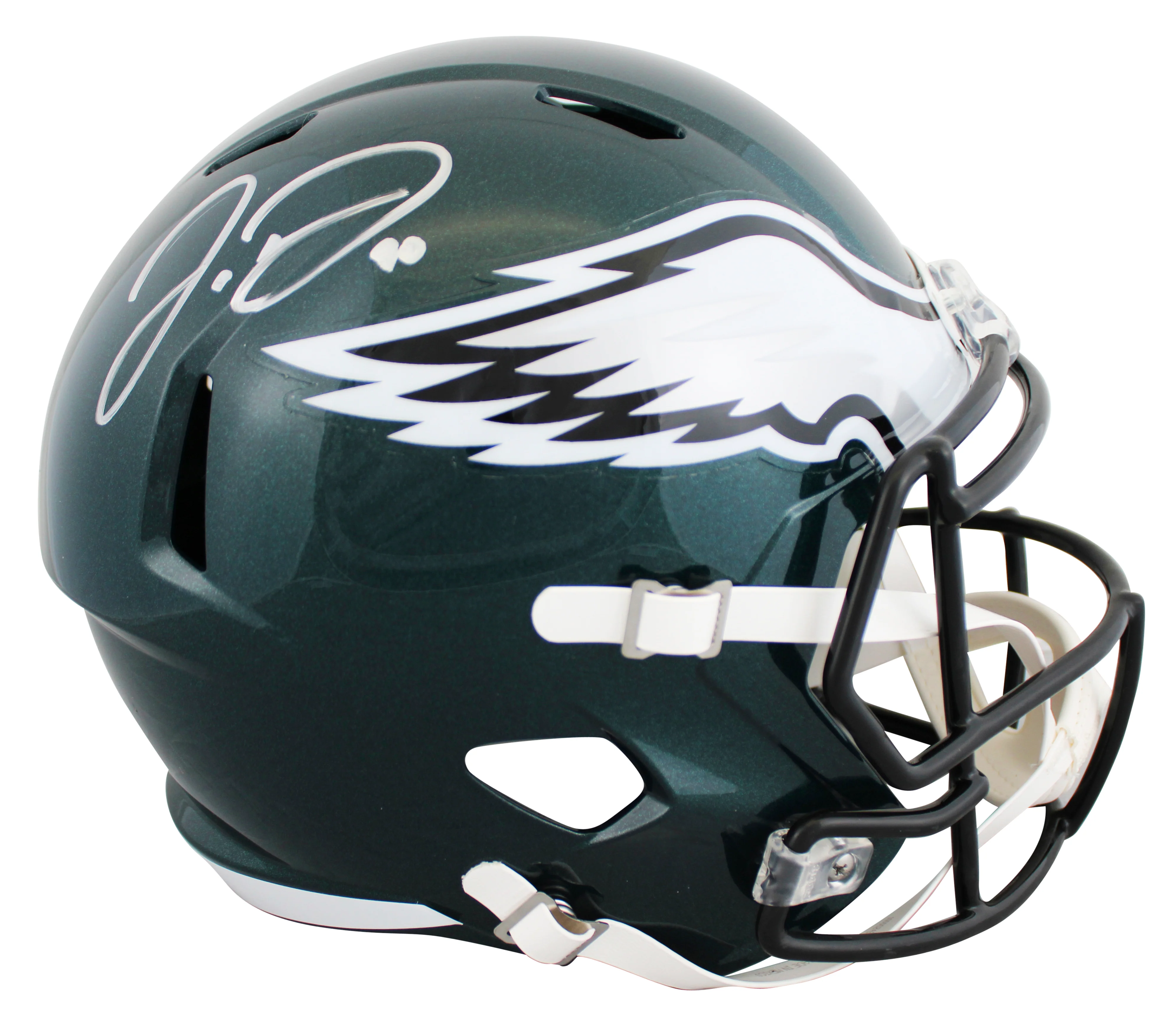 Eagles Jordan Davis Signed F/S Speed Rep Helmet W/ Case W/ Silver Sig JSA Wit - Image 3