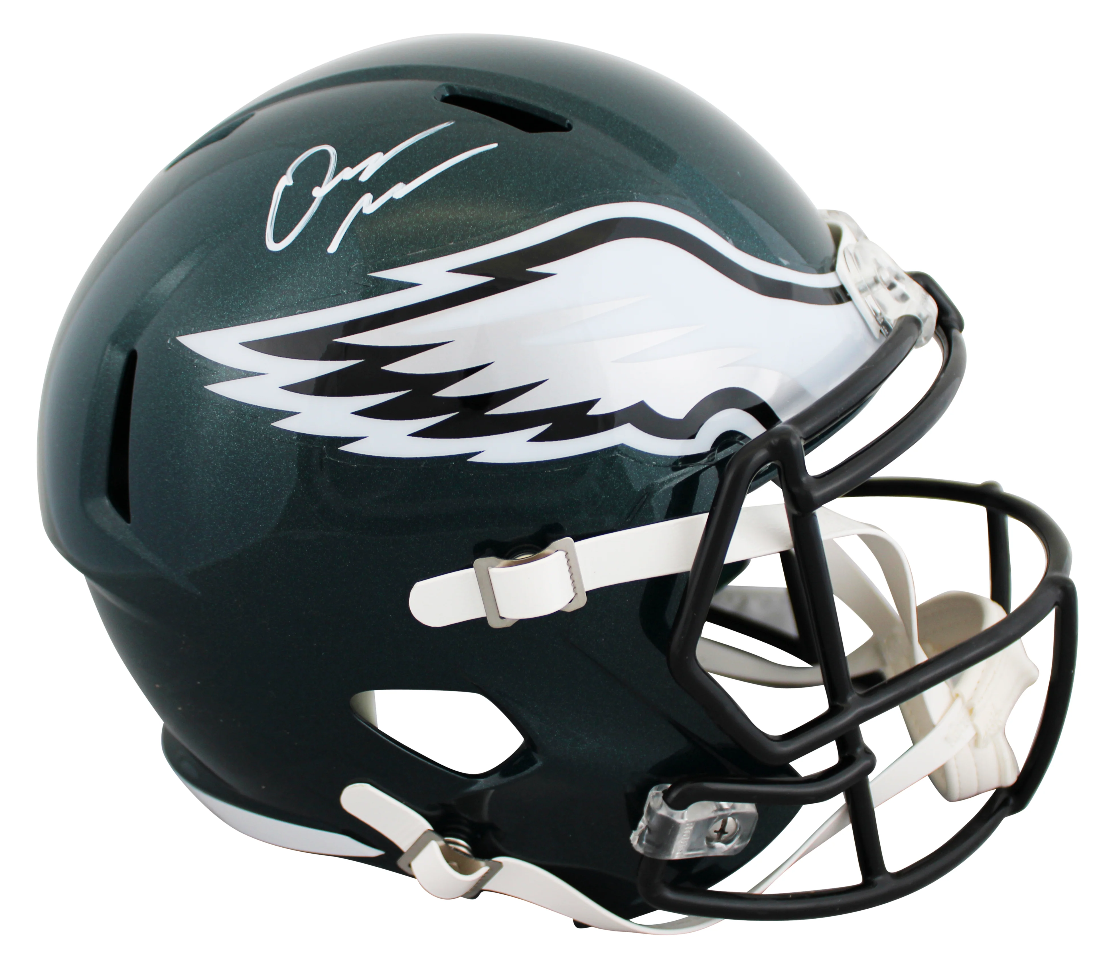 Eagles Quinyon Mitchell Signed Full Size Speed Rep Helmet W/ Case JSA Witnessed - Image 3