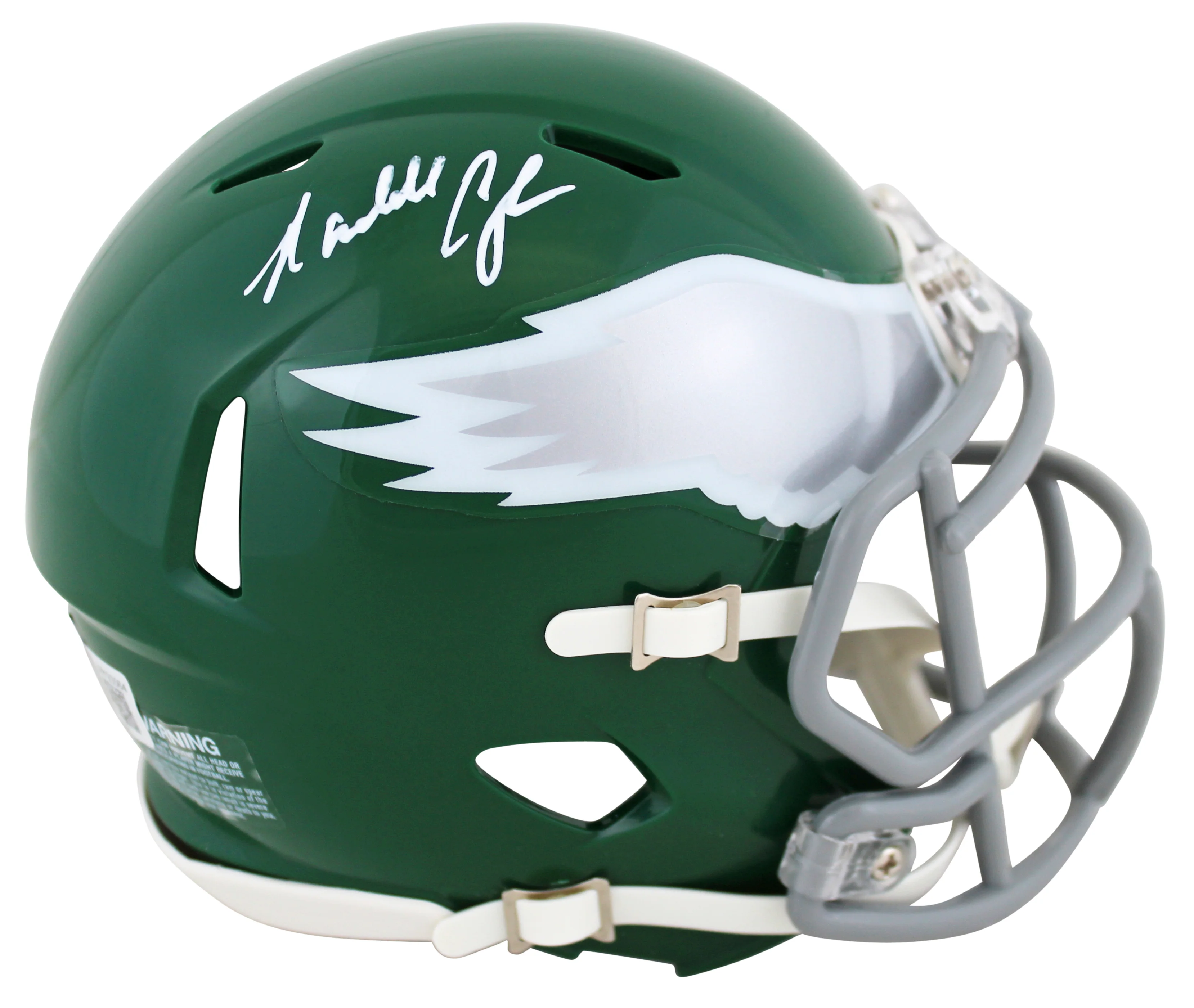 Eagles Randall Cunningham Authentic Signed 74-95 TB Speed Mini Helmet BAS Wit