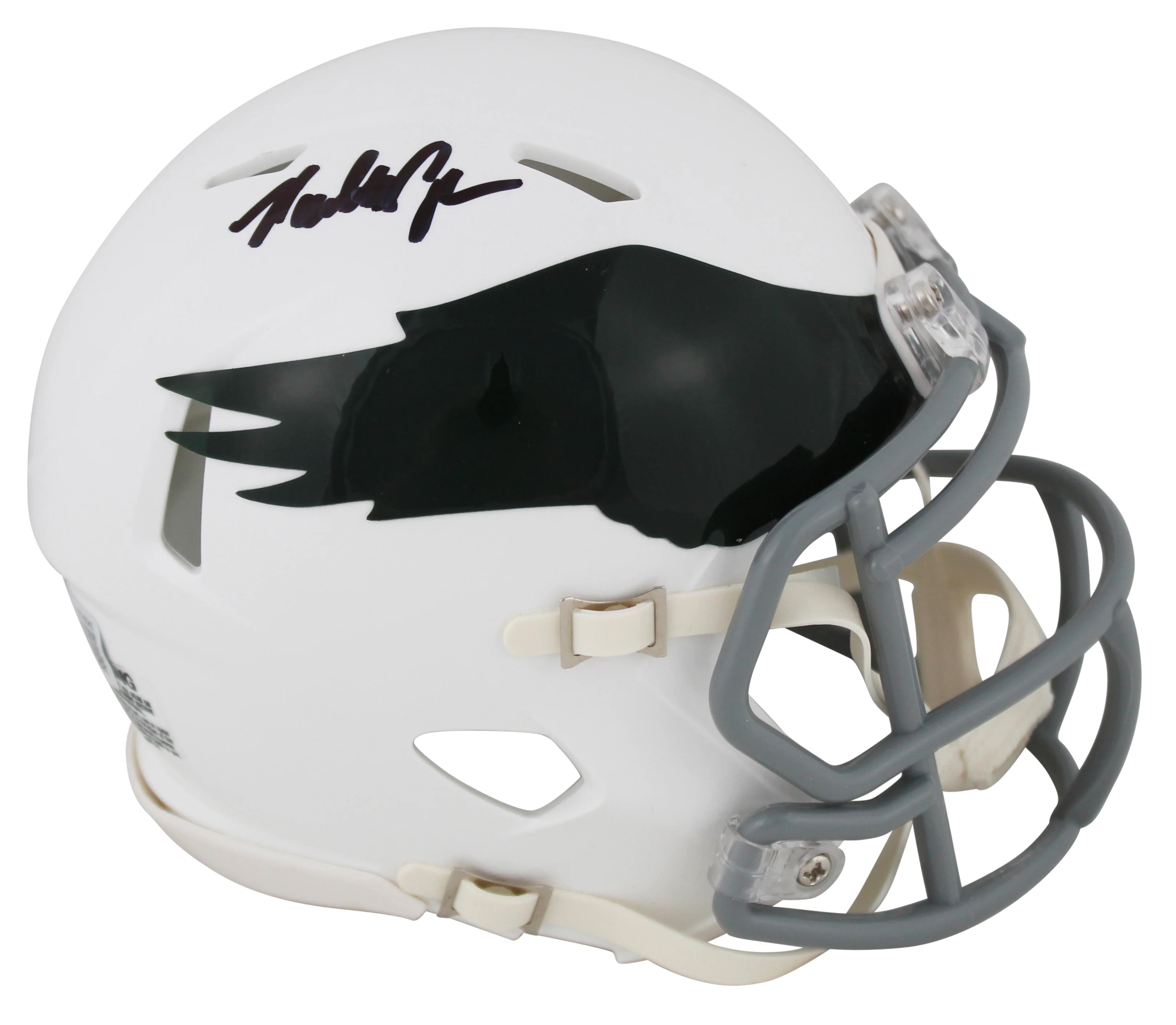Eagles Randall Cunningham Signed 1969-73 TB Speed Mini Helmet W/ Case BAS Wit - Image 3