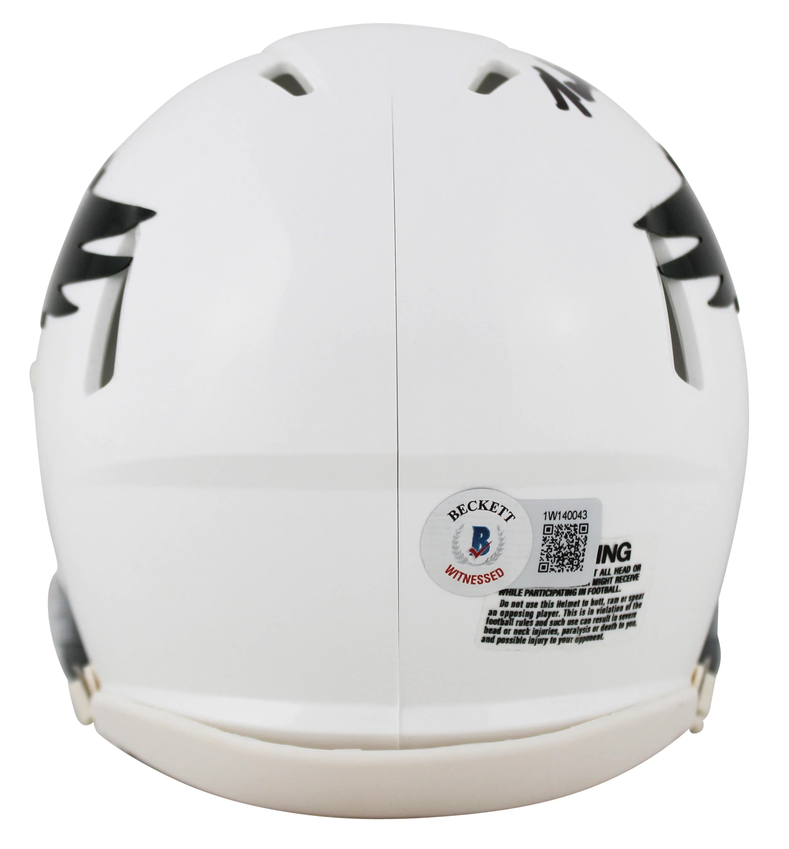 Eagles Randall Cunningham Signed 1969-73 TB Speed Mini Helmet W/ Case BAS Wit - Image 4