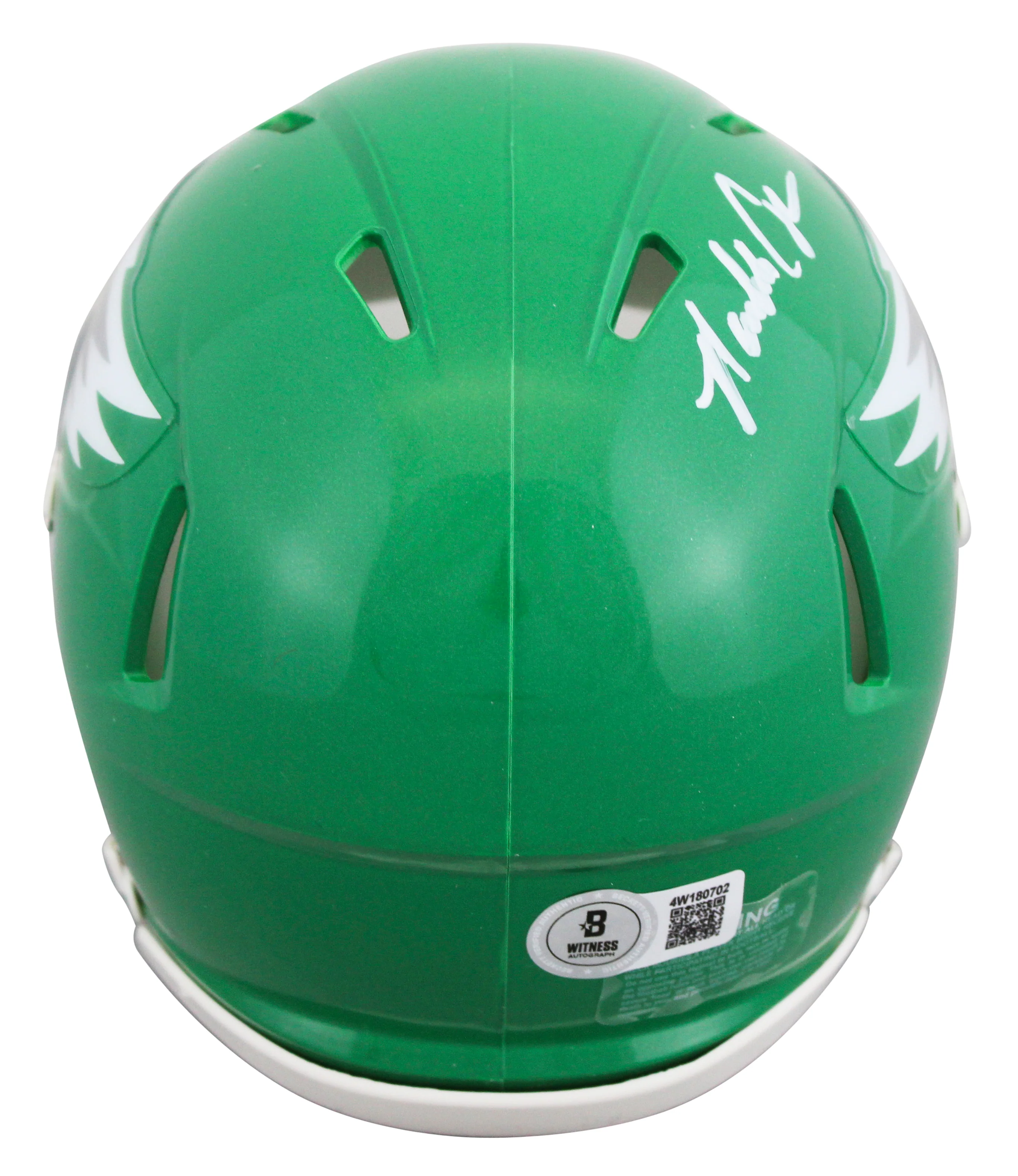 Eagles Randall Cunningham Signed 2023 On-Field Alt Speed Mini Helmet W/ Case BAS - Image 4