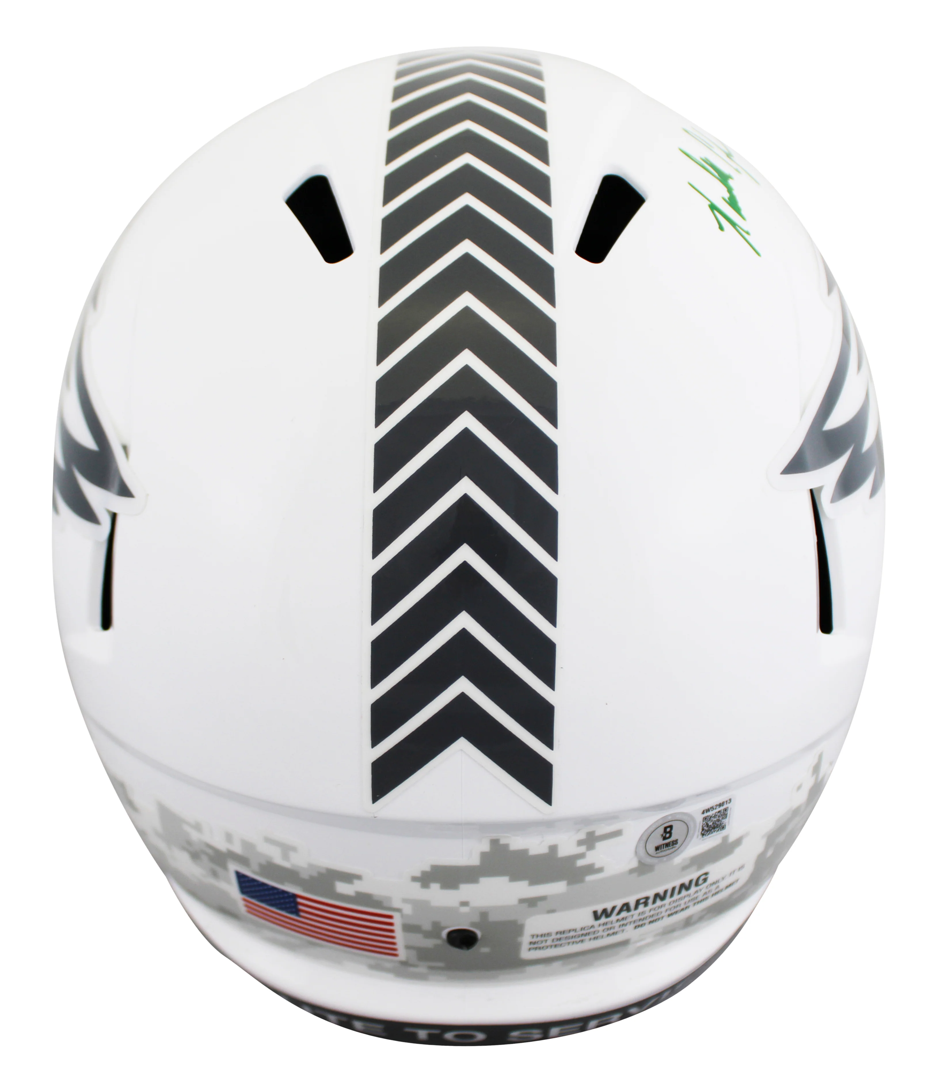 Eagles Randall Cunningham Signed STS III F/S Speed Rep Helmet W/ Case BAS W - Image 4