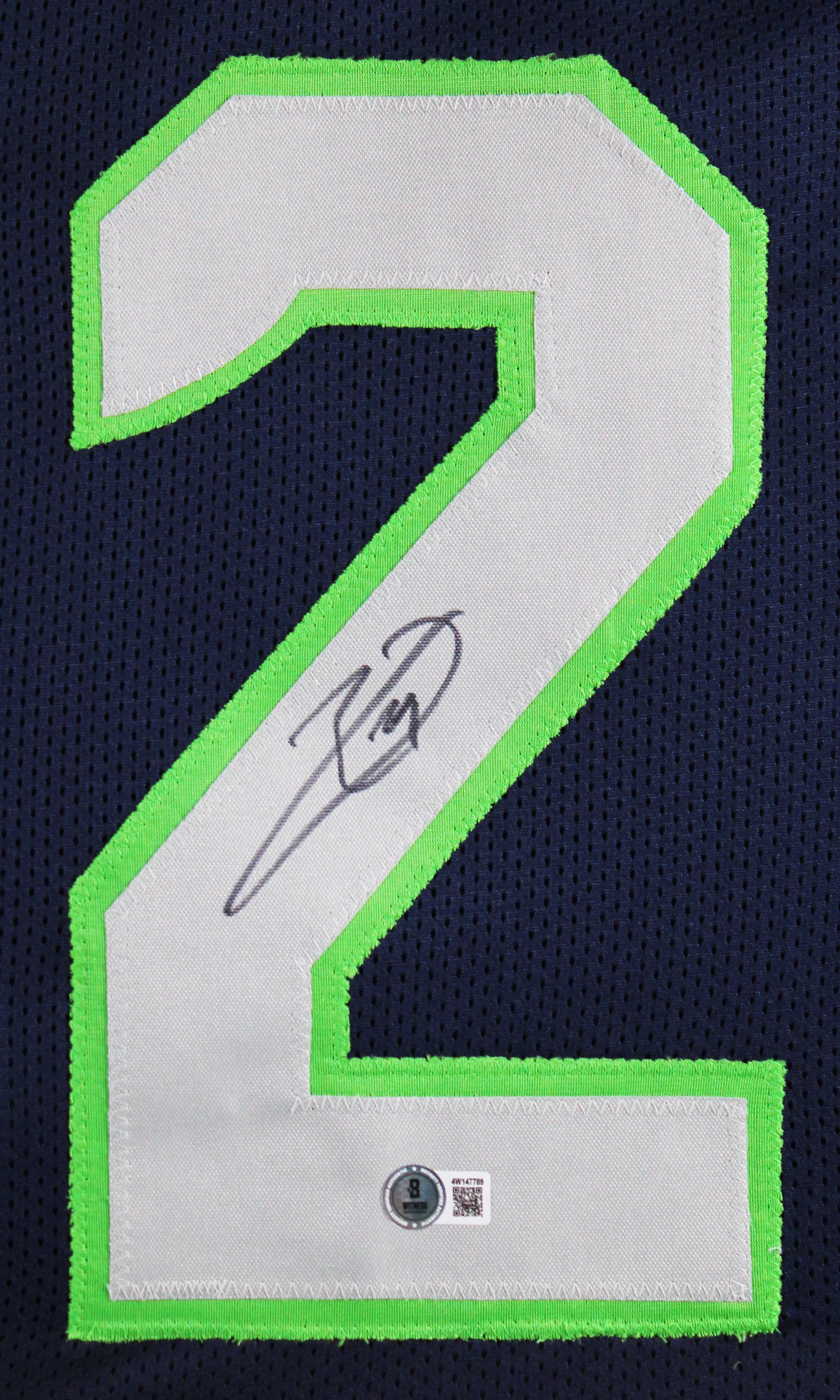 Earl Thomas Authentic Signed Navy Pro Style Framed Jersey BAS Witnessed - Image 3