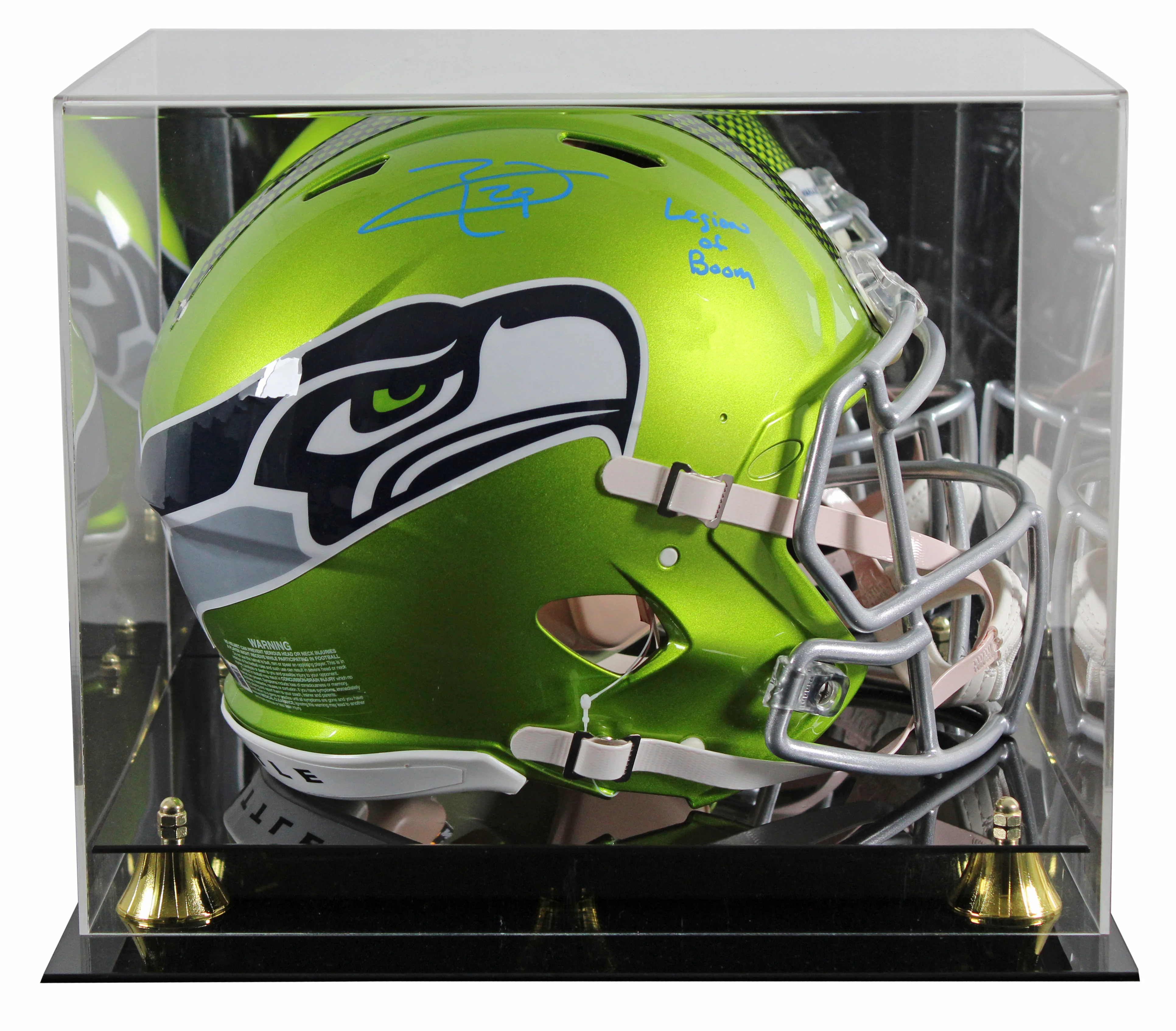Earl Thomas "Legion of Boom" Signed Flash F/S Speed Proline Helmet W/ Case BAS W - Image 2