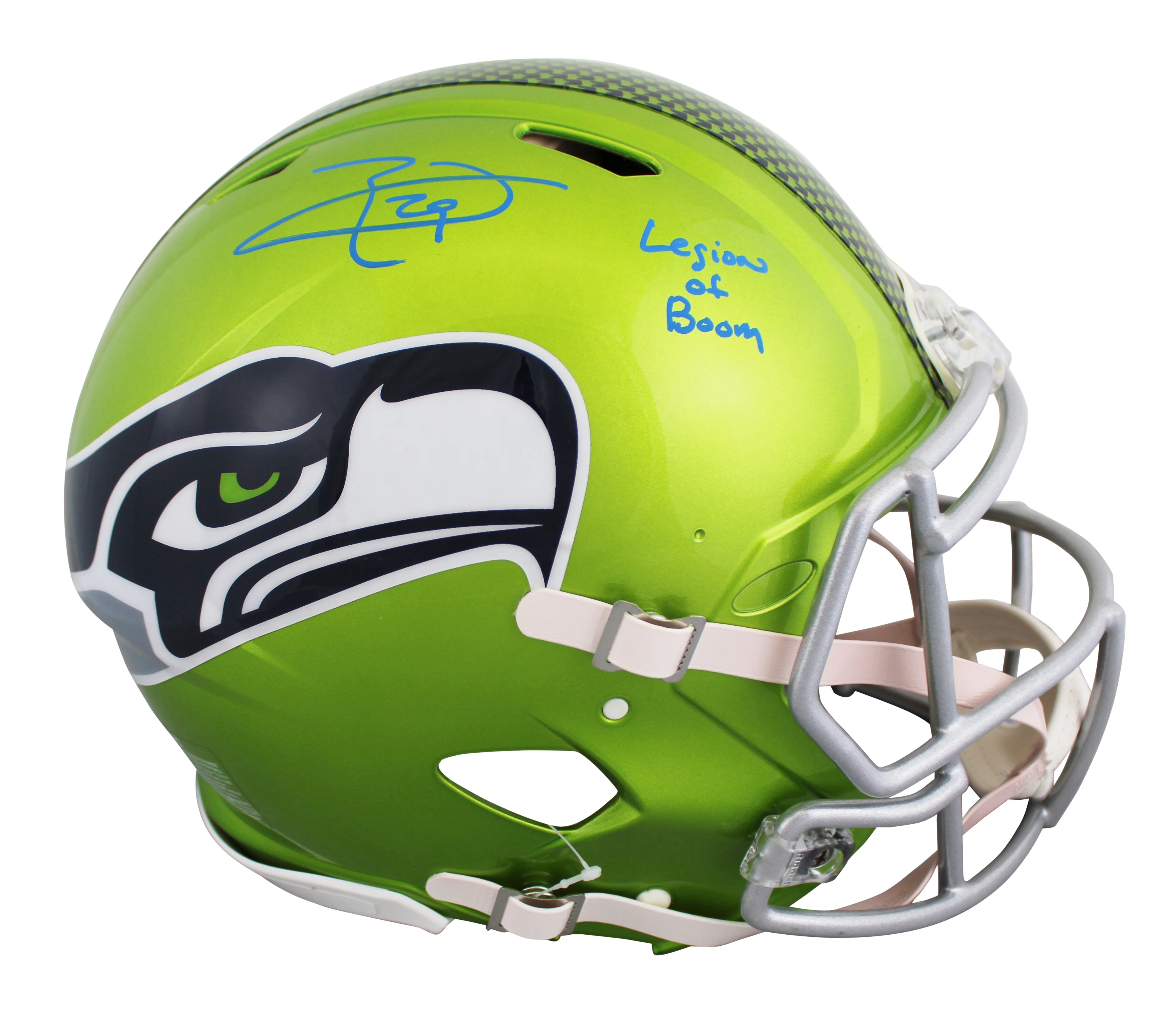 Earl Thomas "Legion of Boom" Signed Flash F/S Speed Proline Helmet W/ Case BAS W - Image 3