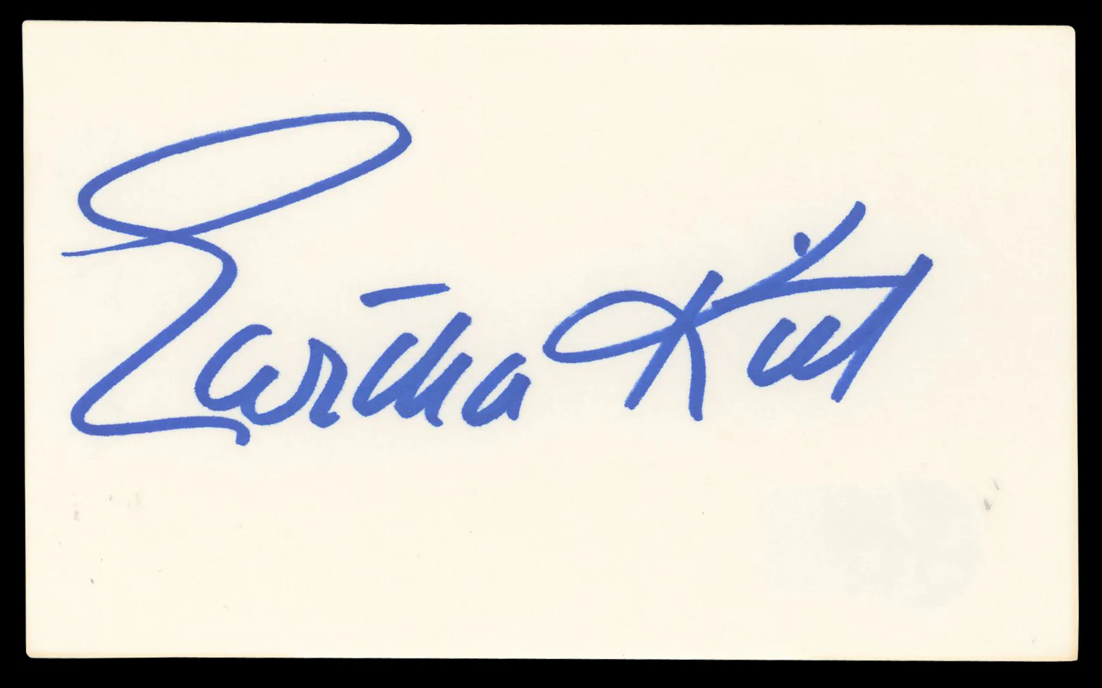 Eartha Kitt Musician Authentic Signed 3x5 Index Card Autographed BAS #BN06426