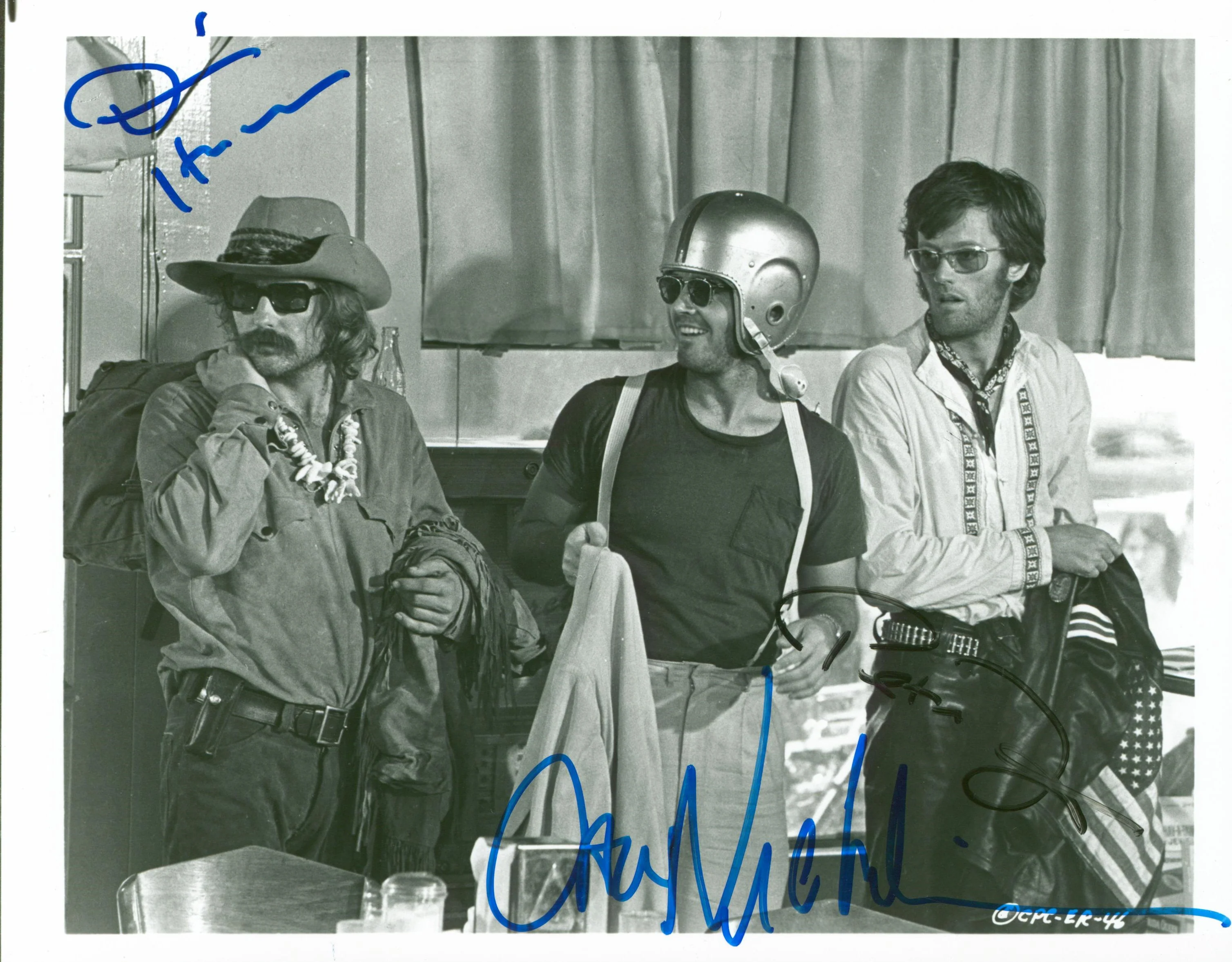 Easy Rider (3) Nicholson, Fonda & Hopper Signed 8x10 B&W Photo JSA #BB98877 - Image 2