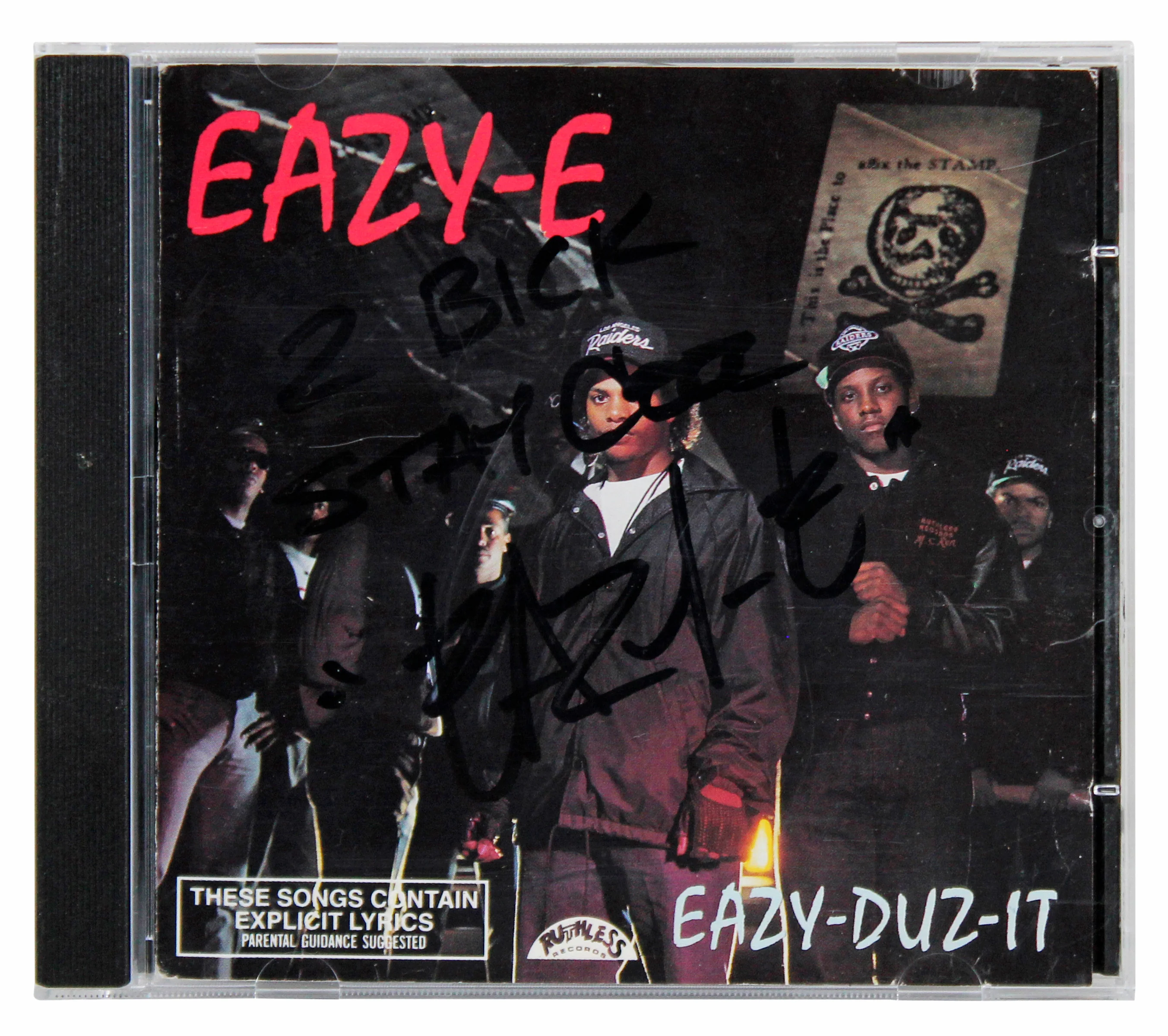 Eazy-E "2 Bick Stay Cool" Signed Eazy-Duz-It Cd Insert W/ Disk JSA #XX80870 - Image 2