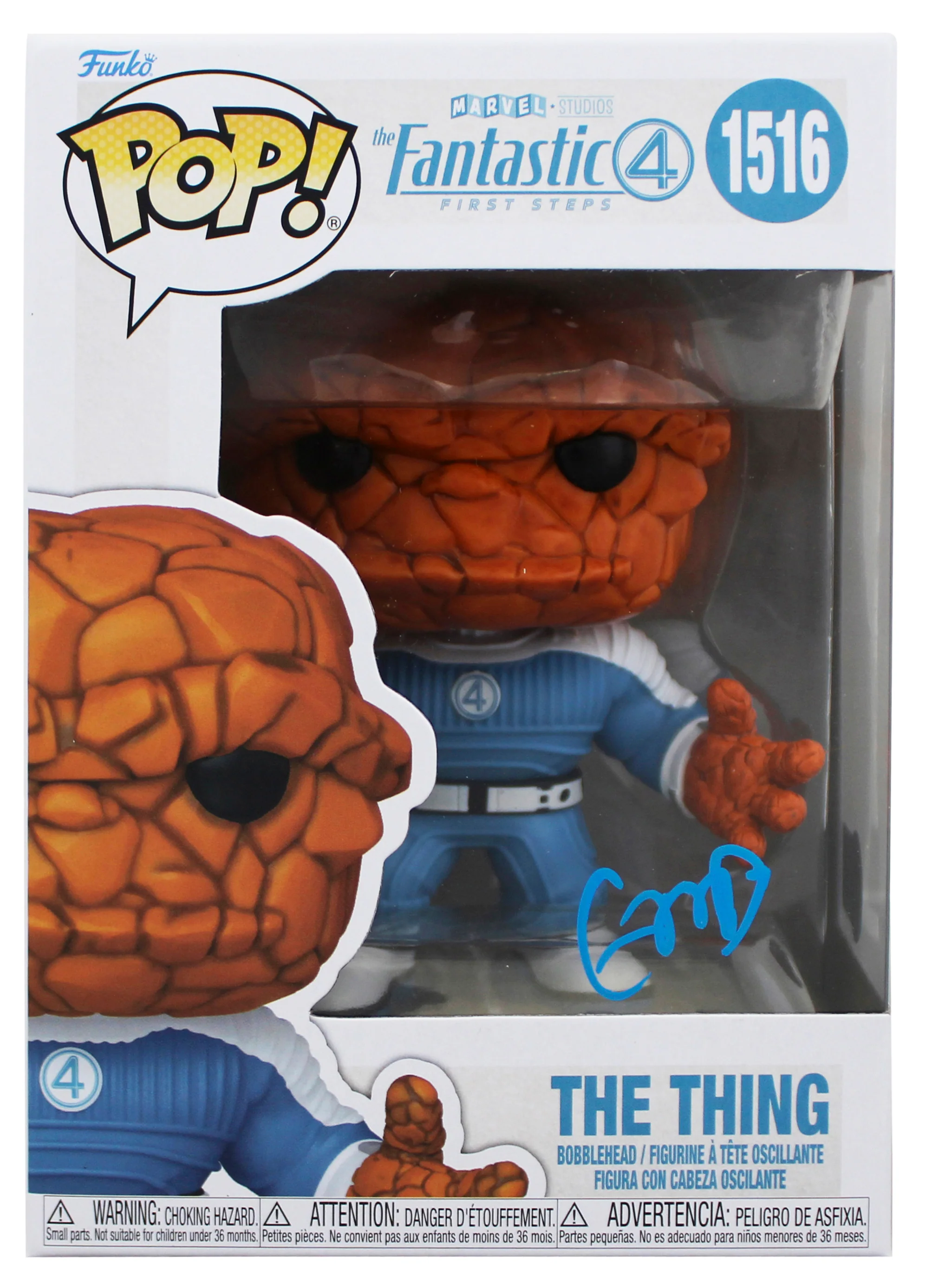 Ebon Moss-Bachrach Fantastic Four Signed The Thing Funko Pop Vinyl Figure BAS - Image 2
