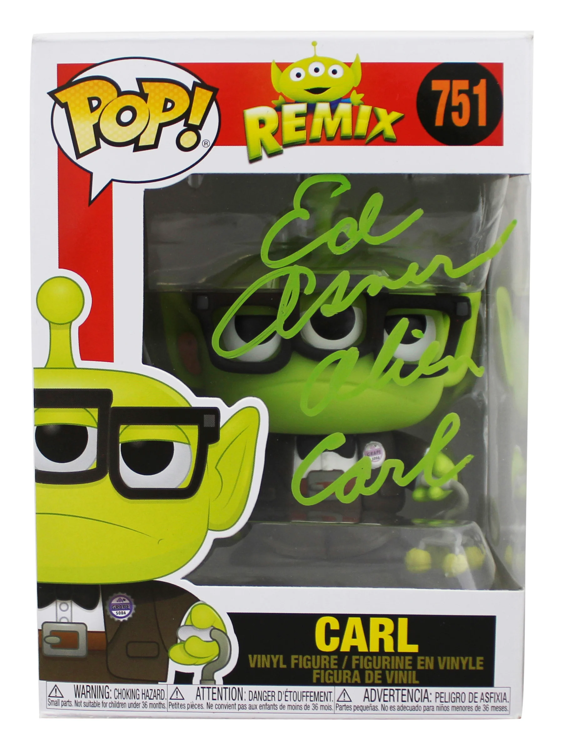 Ed Asner Up "Alien Carl" Signed Carl #751 Funko Pop Vinyl Figure PSA #AI53520 - Image 2