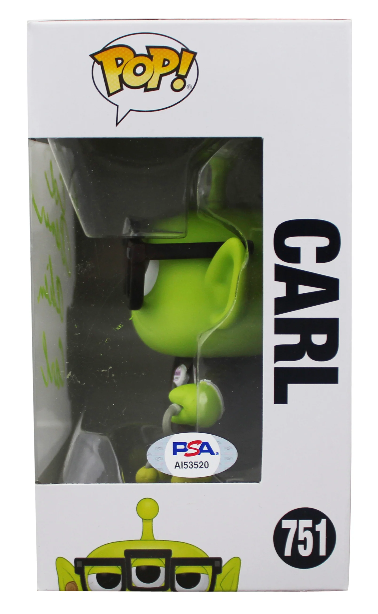 Ed Asner Up "Alien Carl" Signed Carl #751 Funko Pop Vinyl Figure PSA #AI53520 - Image 4