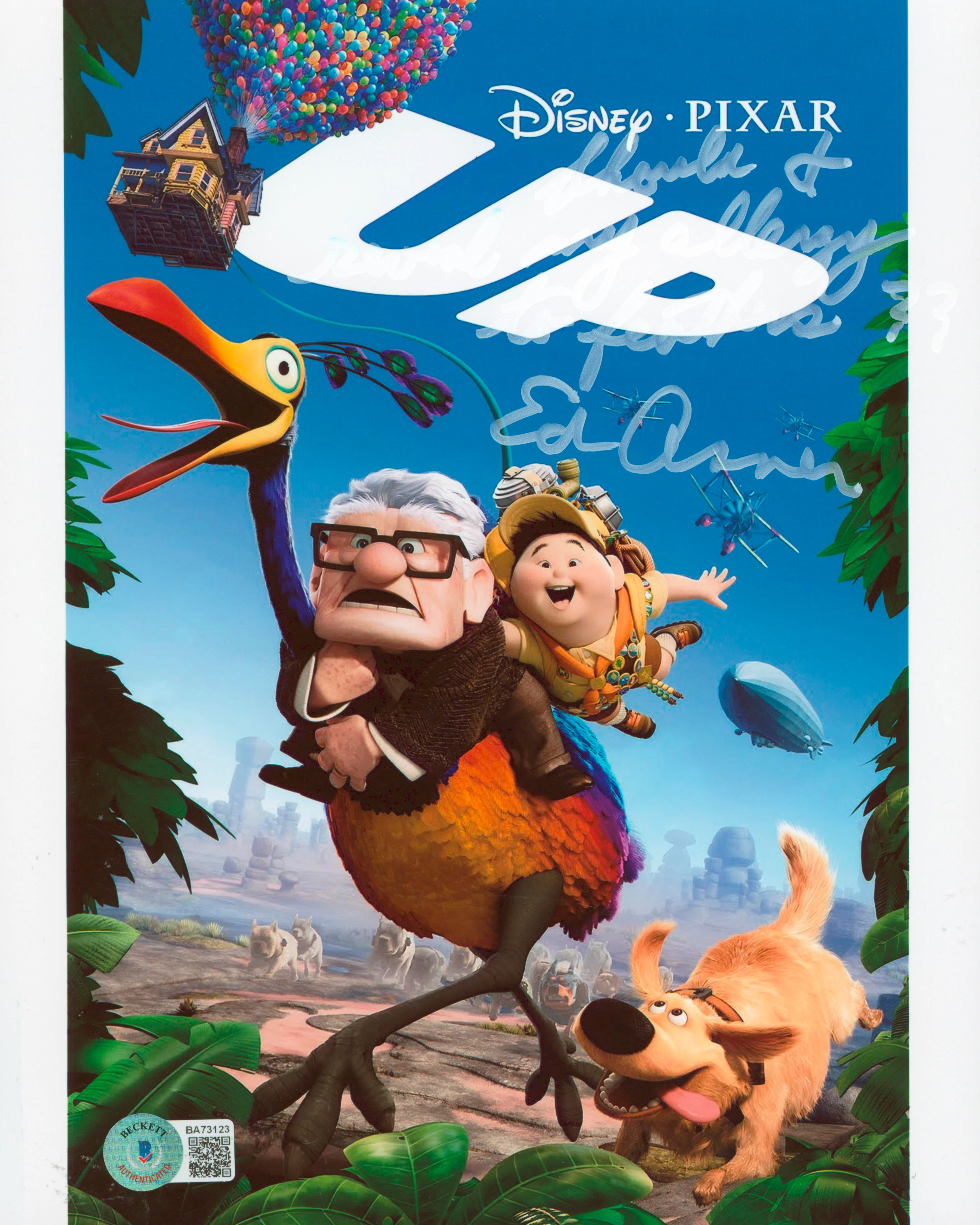 Ed Asner Up "Reveal My Allergies To Feathers" Signed 8x10 Photo BAS #BA73123 - Image 2