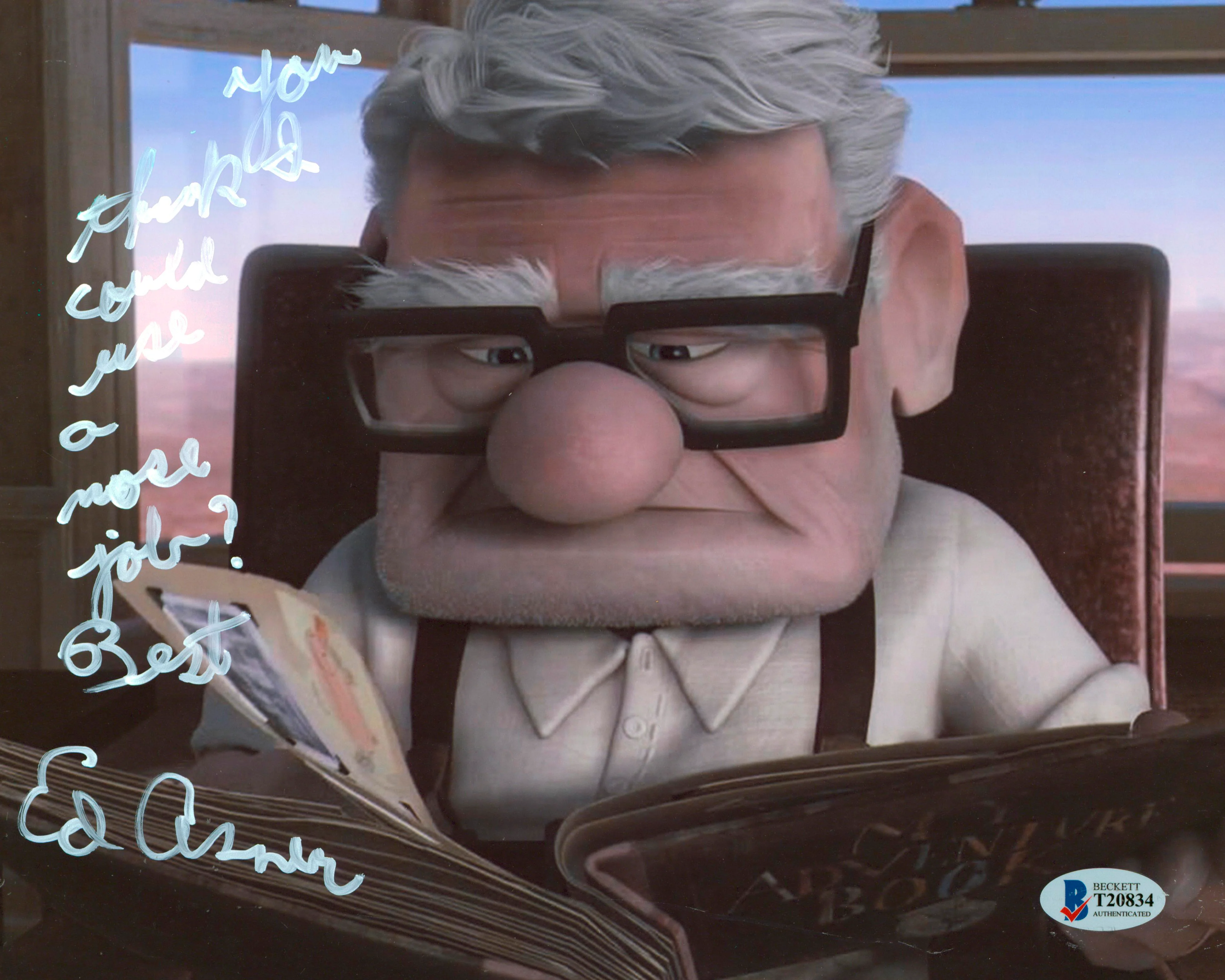 Ed Asner Up "You Think I Could Use A Nose Job?" Signed 8x10 Photo BAS #T20834 - Image 2