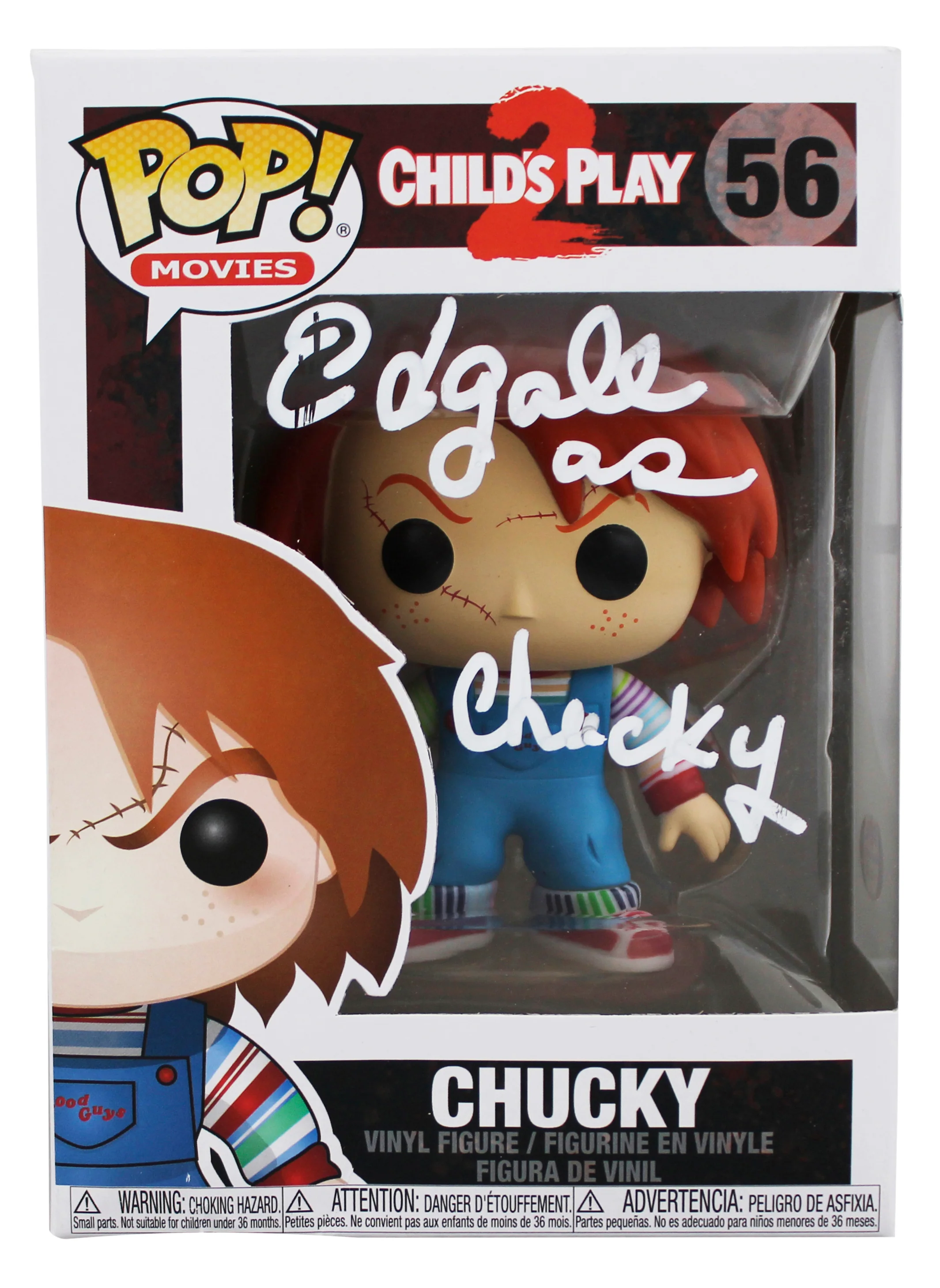 Ed Gale Child's Play 2 Signed Chucky #56 Funko Pop Figure PSA/DNA Itp #1C89652 - Image 2