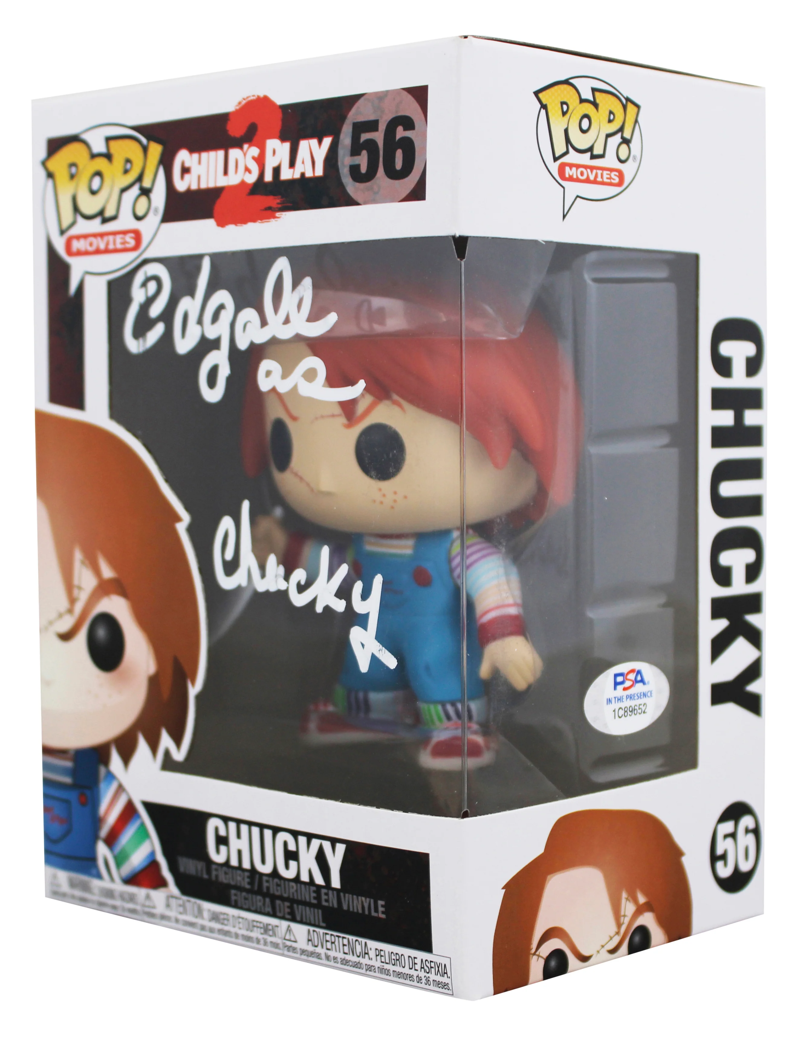 Ed Gale Child's Play 2 Signed Chucky #56 Funko Pop Figure PSA/DNA Itp #1C89652 - Image 3