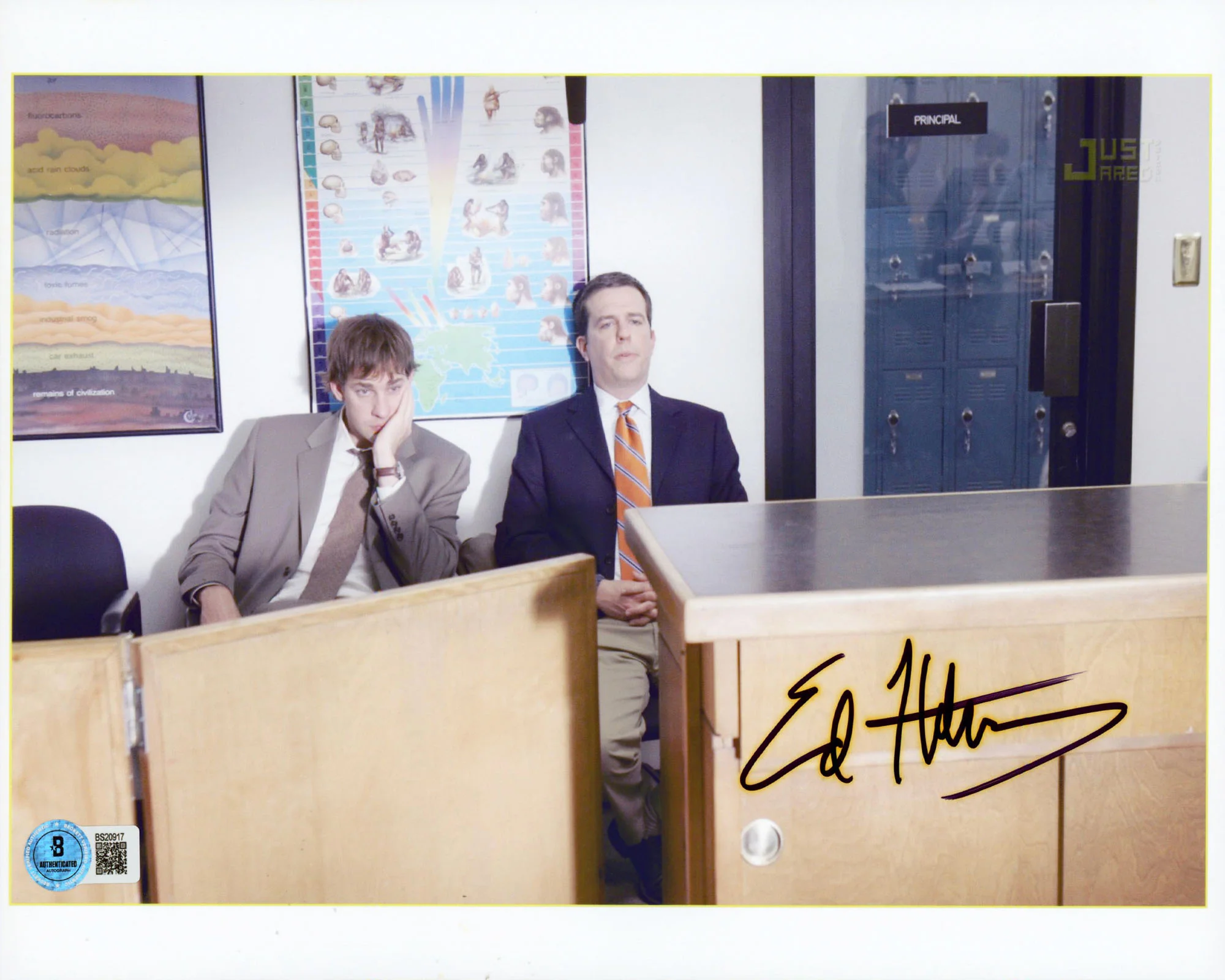 Ed Helms The Office Authentic Signed 8.5x11 Horizontal Photo BAS #BS20917