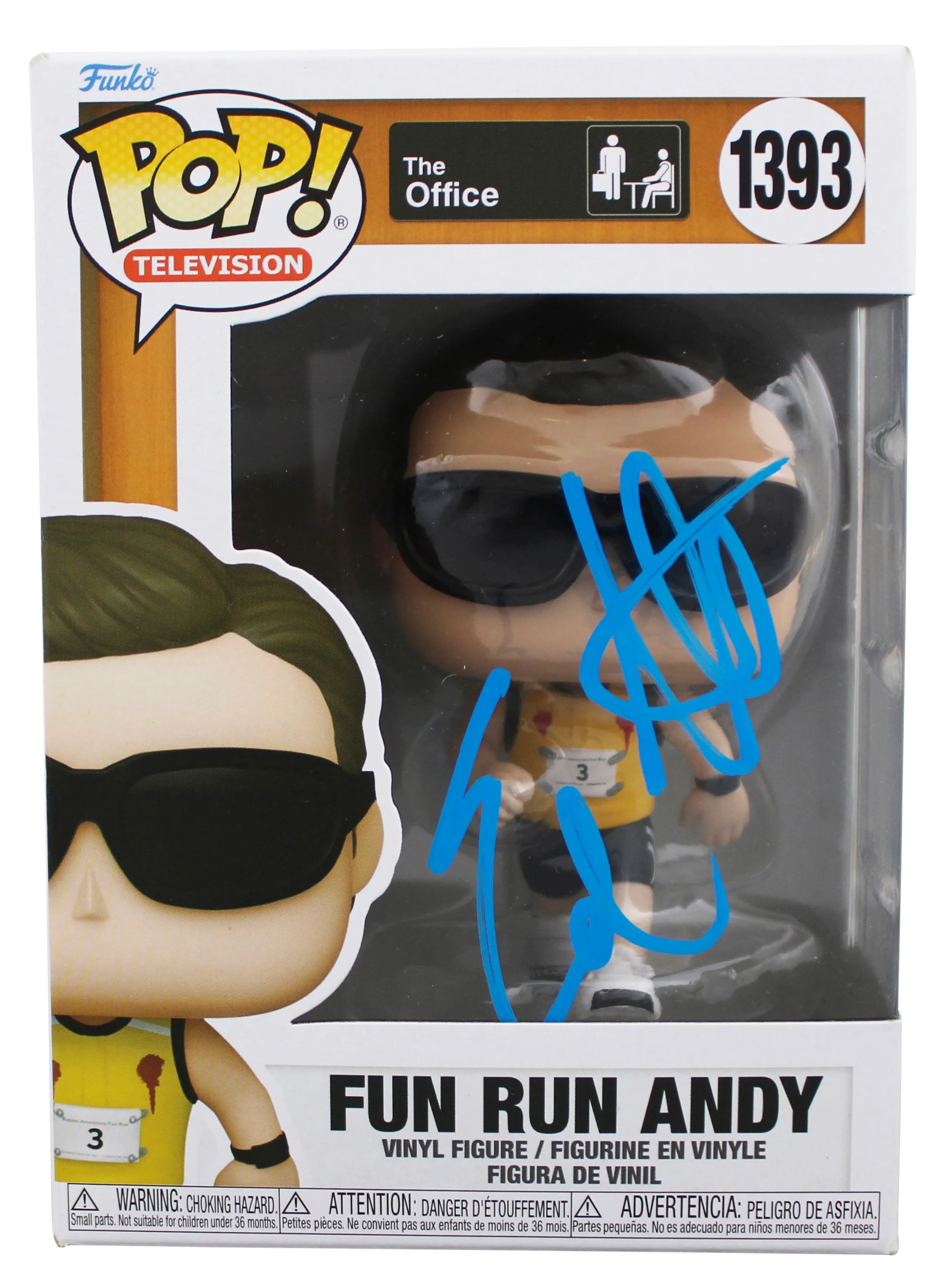 Ed Helms The Office Signed Fun Run Andy #1393 Funko Pop Vinyl Figure PSA/DNA