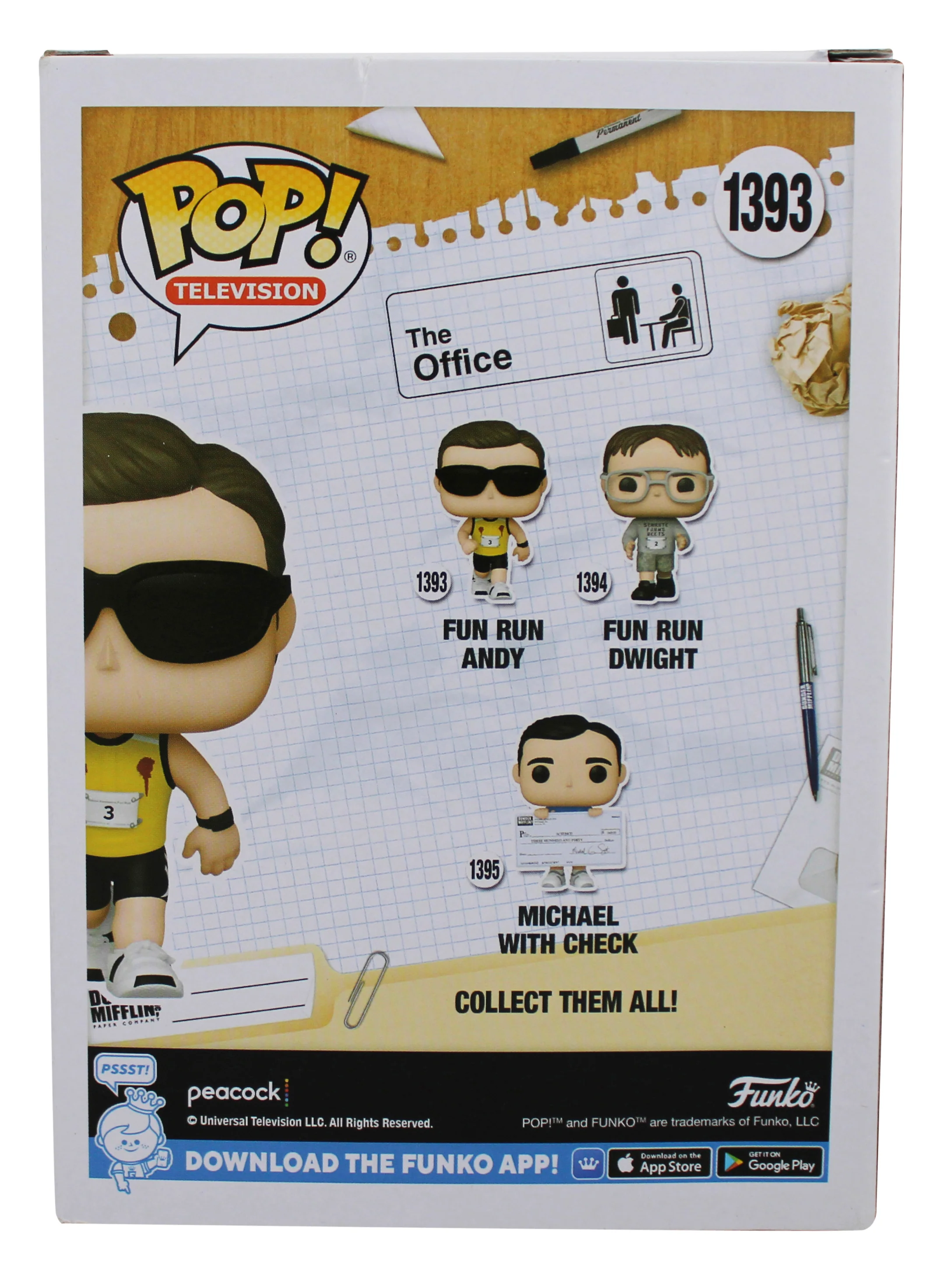 Ed Helms The Office Signed Fun Run Andy #1393 Funko Pop Vinyl Figure PSA/DNA - Image 5