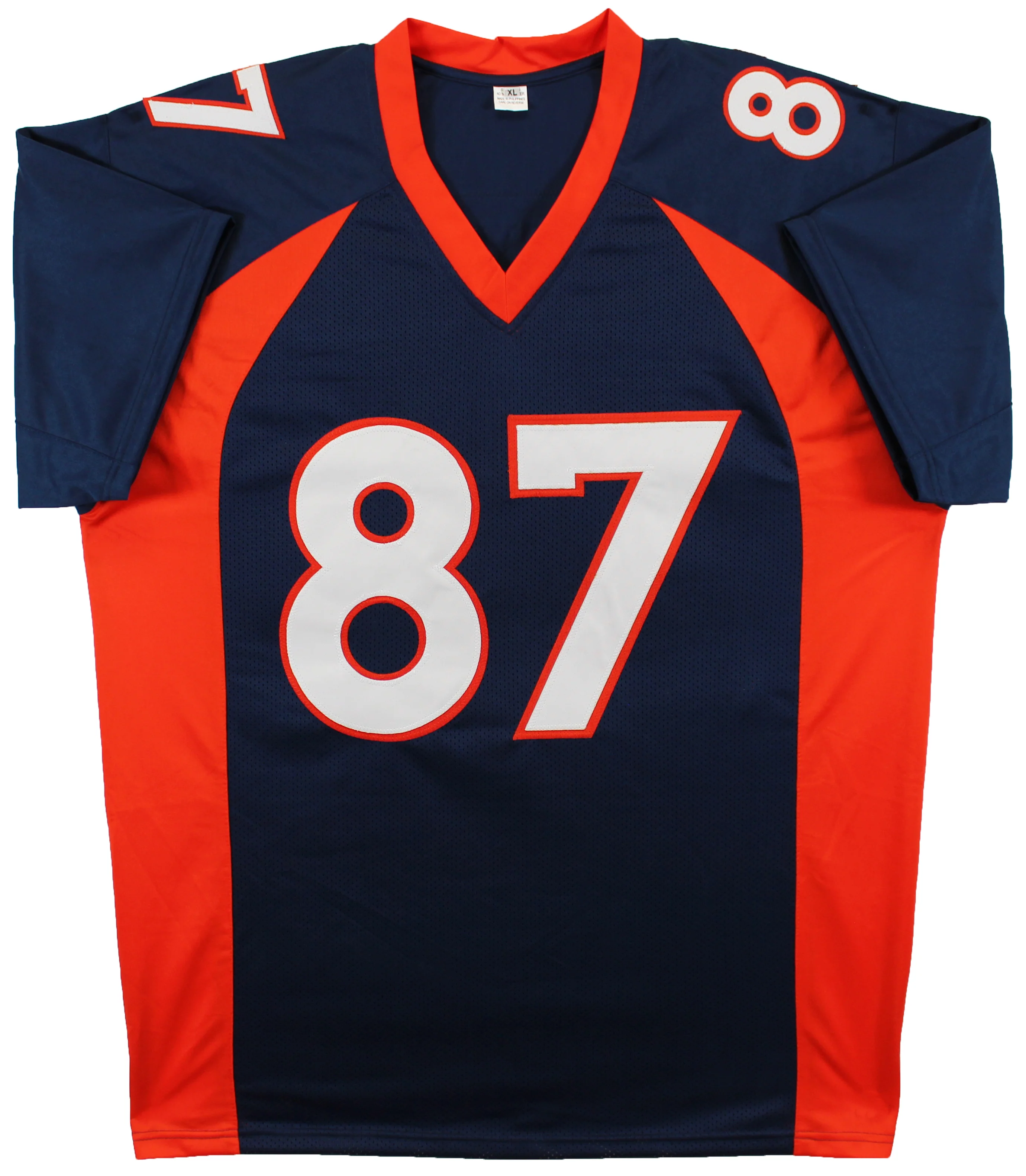 Ed McCaffrey Authentic Signed Navy Blue Pro Style Jersey BAS Witnessed - Image 4