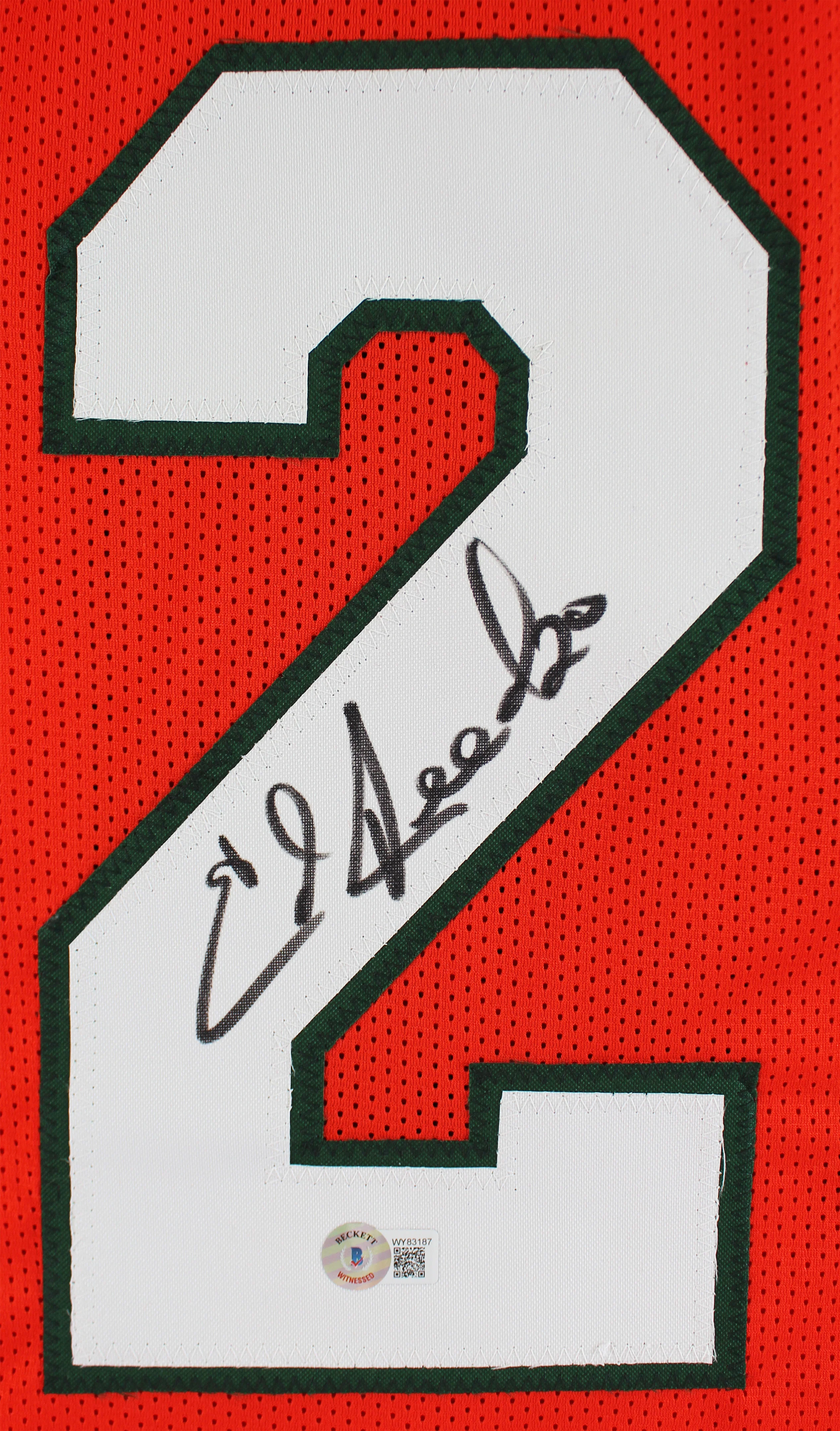 Ed Reed Authentic Signed Orange Pro Style Jersey Autographed BAS Witnessed - Image 3
