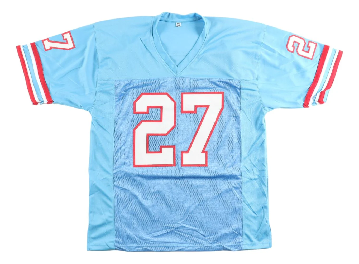 Eddie George Tennessee Signed Light Blue Football Jersey 1996 NFL ROY BAS - Image 3