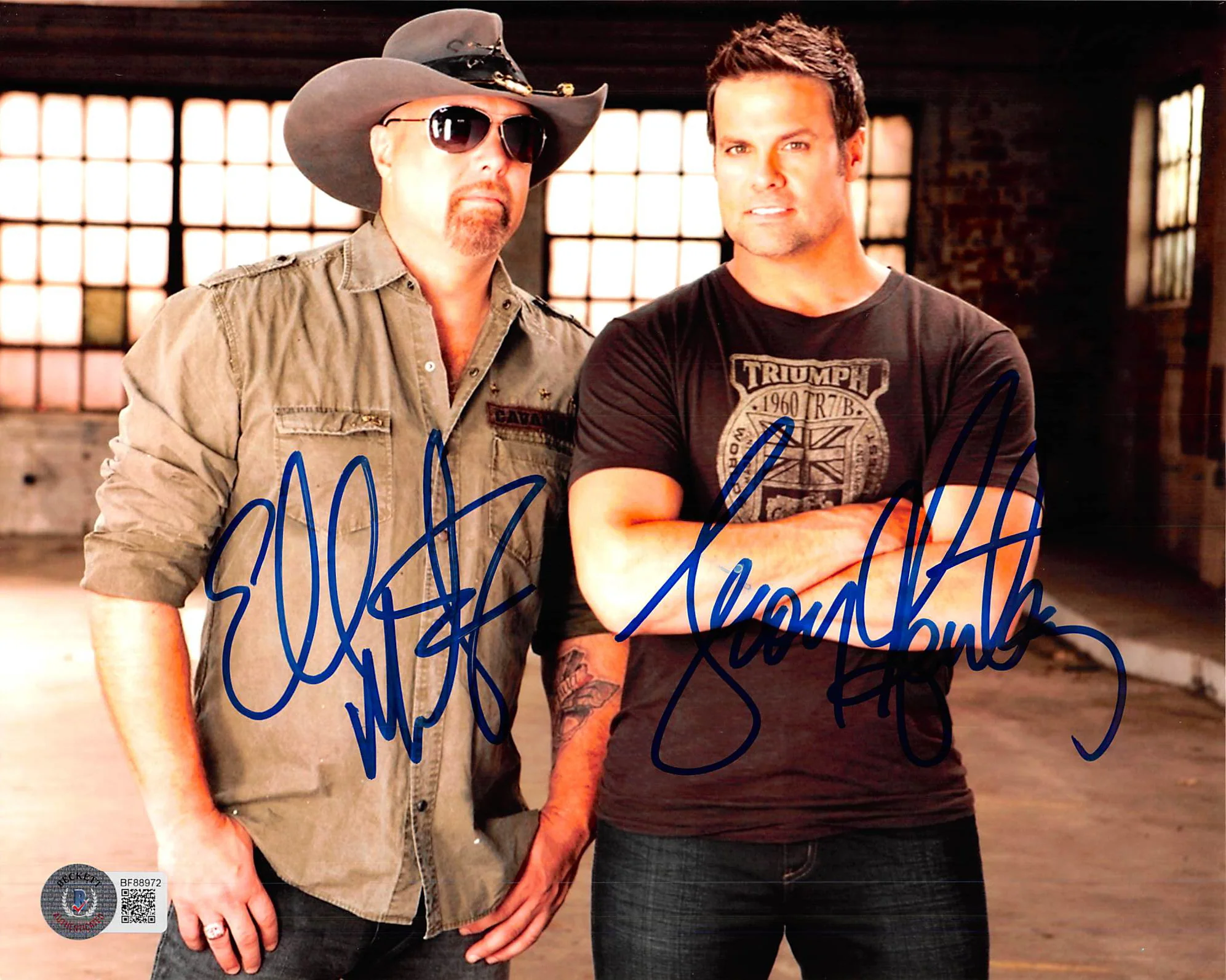 Eddie Montgomery & Troy Gentry Montgomery Gentry Signed 8x10 Photo BAS #BF88972 - Image 2