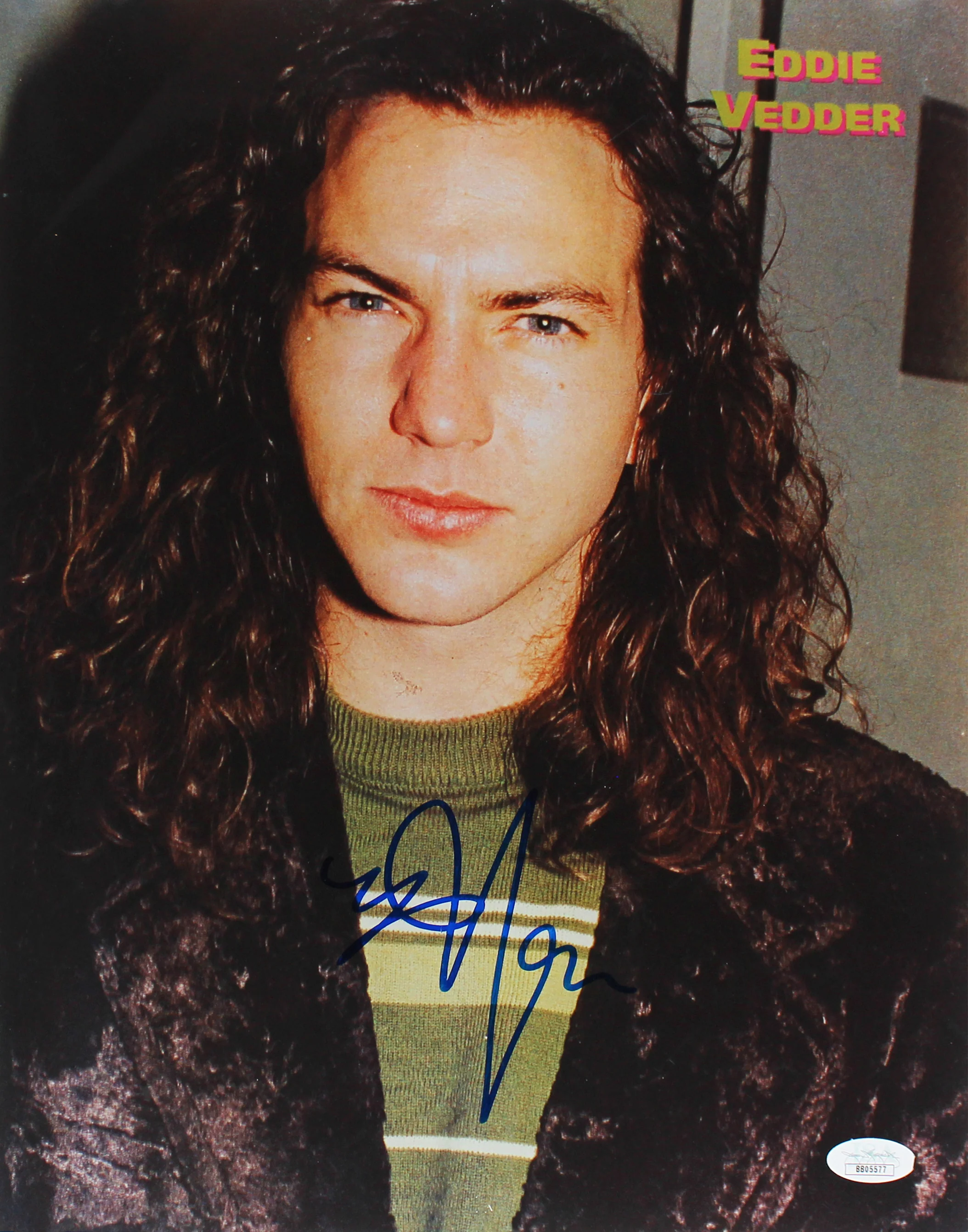 Eddie Vedder Pearl Jam Authentic Signed 11x14 Photo Autographed JSA #BB05577 - Image 2