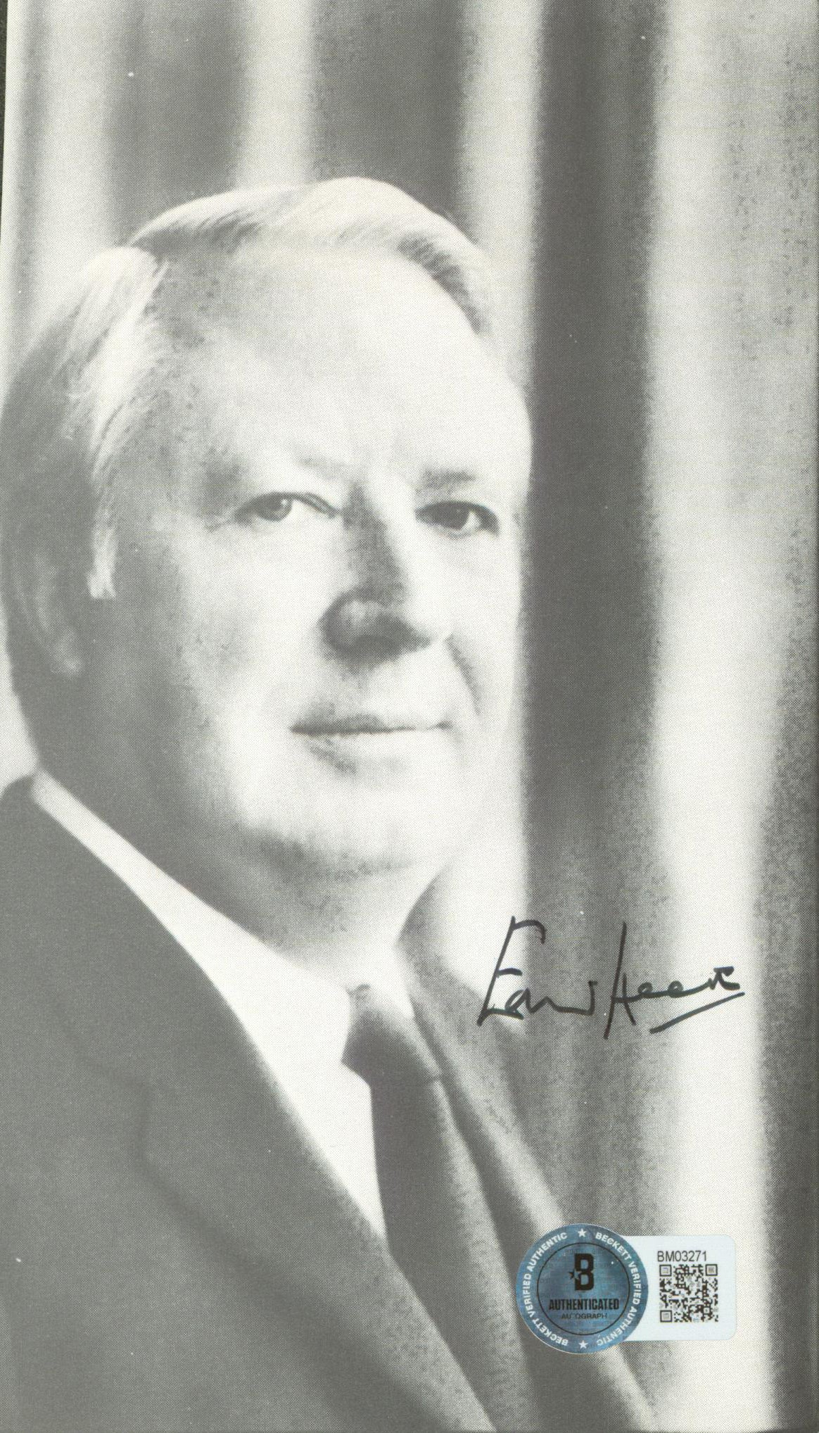 Edward Heath Politician Authentic Signed 4x7 Photo Autographed BAS #BM03271 - Image 2