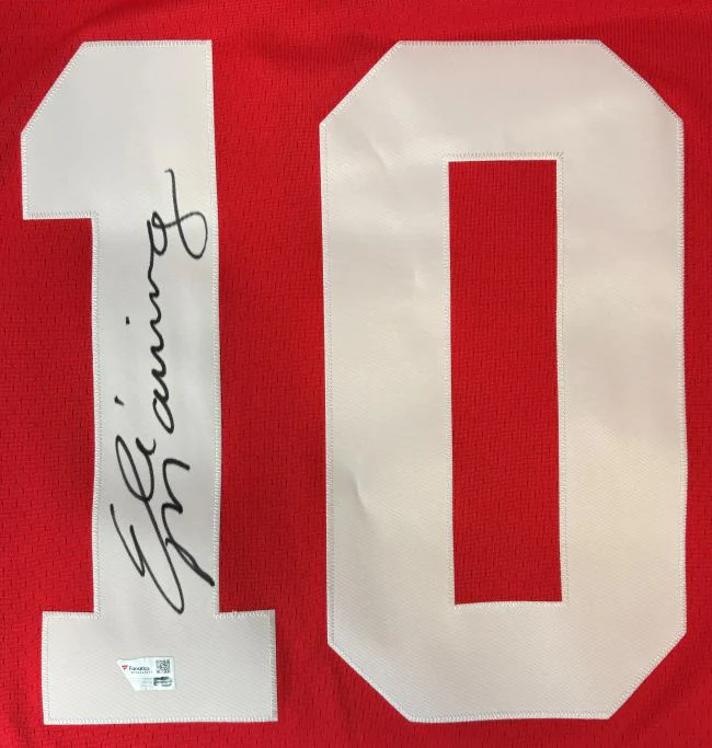 Eli Manning Signed New York Giants M&N 2004 Red Legacy Jersey Fanatics - Image 2