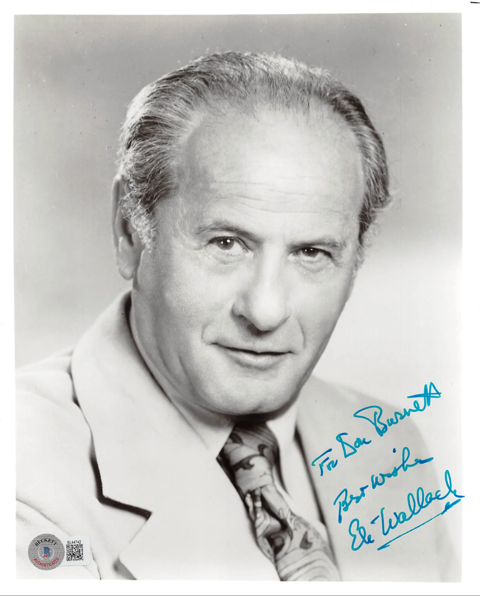 Eli Wallach Nuts "For Don Bennett, Best Wishes" Signed 8x10 Photo BAS #BL44742 - Image 2