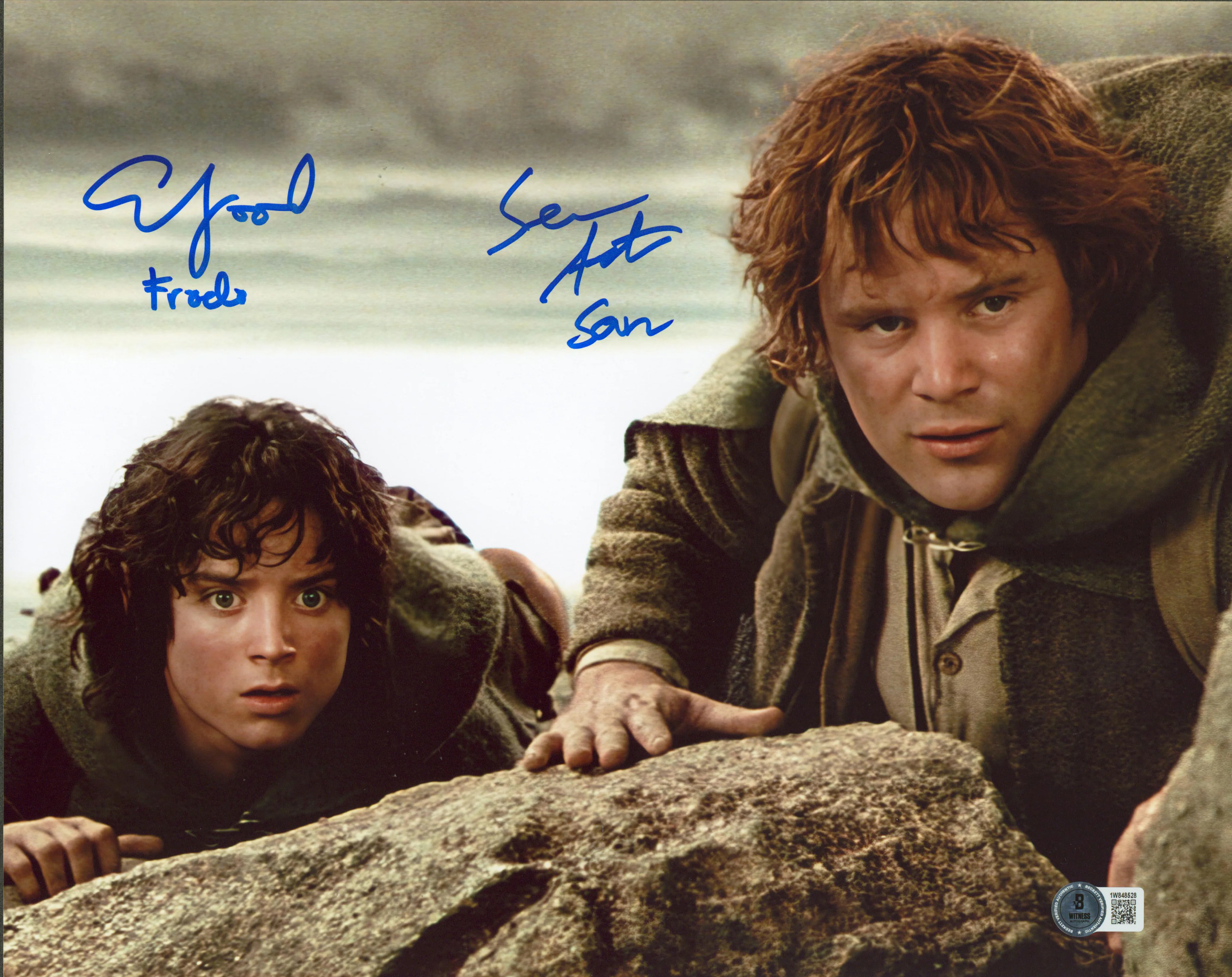 Elijah Wood & Sean Astin Lord of the Rings Signed 11x14 Horizontal Photo BAS Wit - Image 2