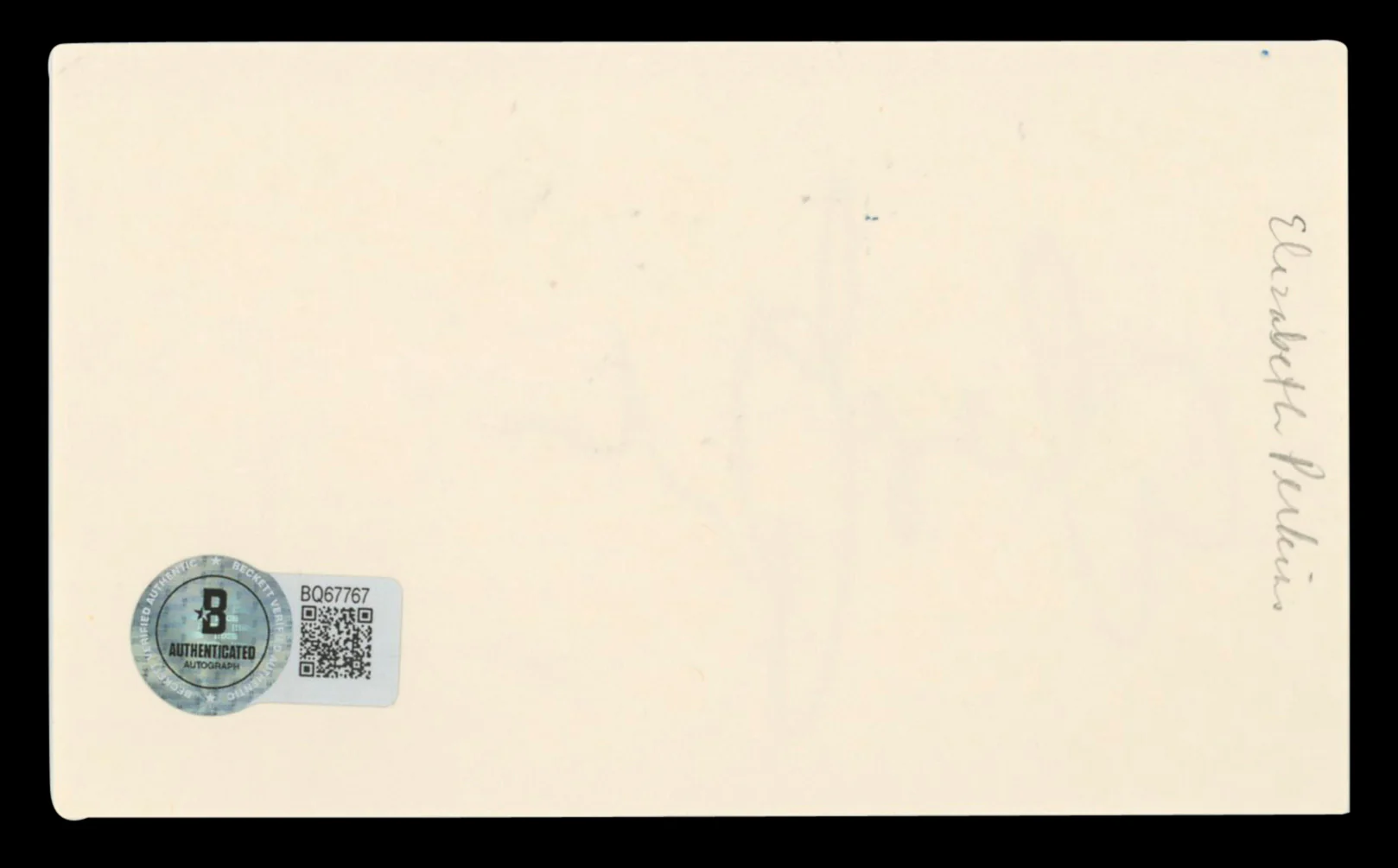 Elizabeth Perkins Weeds Authentic Signed 3x5 Index Card Autographed BAS #BQ67767 - Image 3