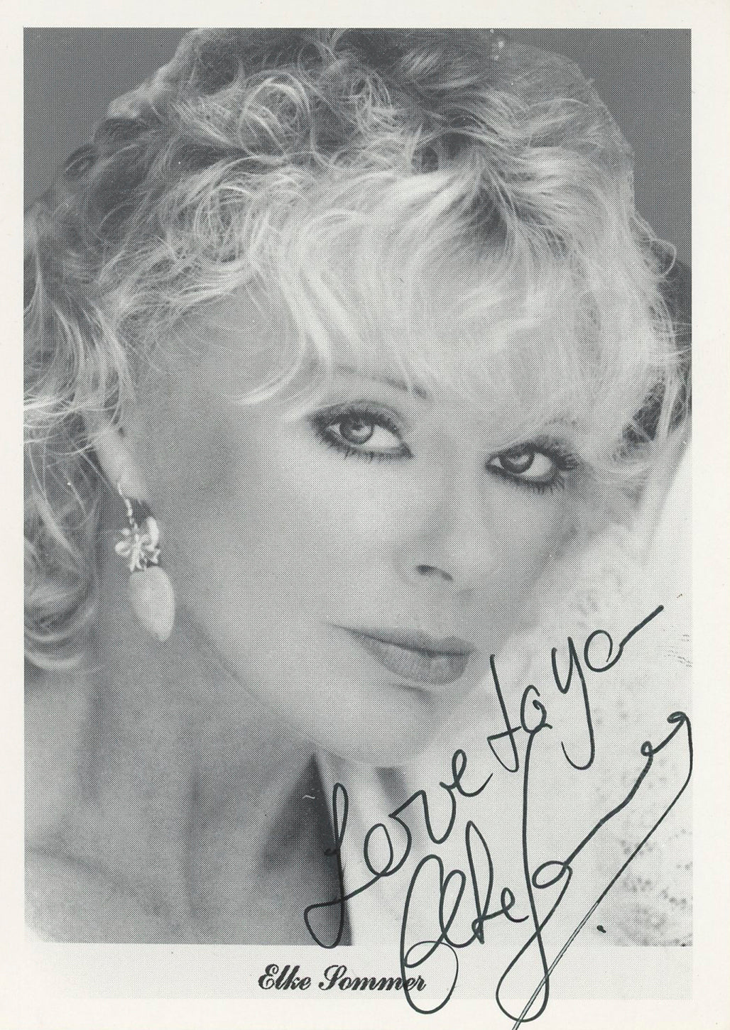 Elke Sommer A Shot in the Dark "Love To You" Signed 3.25x5 Photo BAS #BK43341 - Image 2