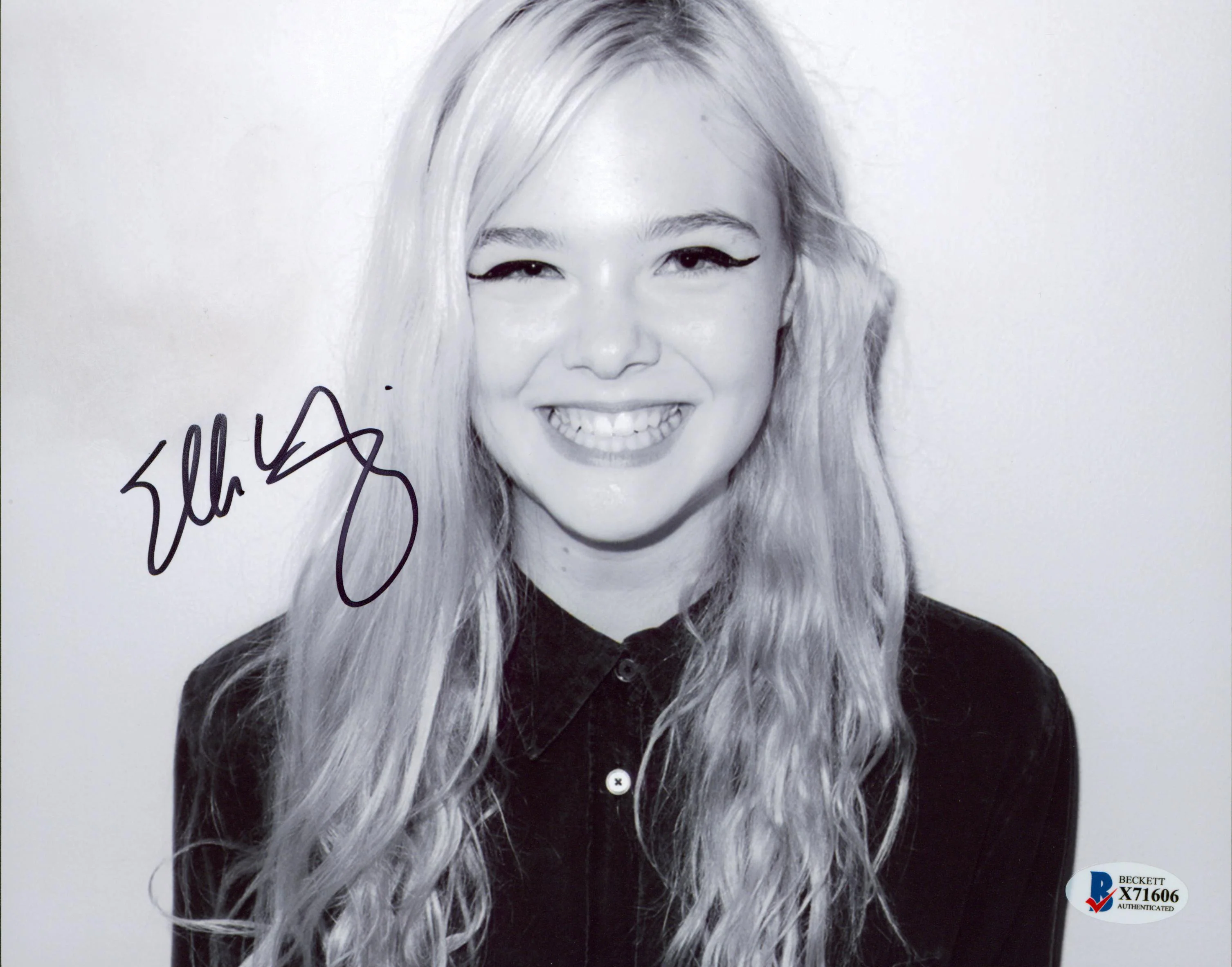 Elle Fanning Maleficent Authentic Signed 8x10 Photo Autographed BAS #X71606