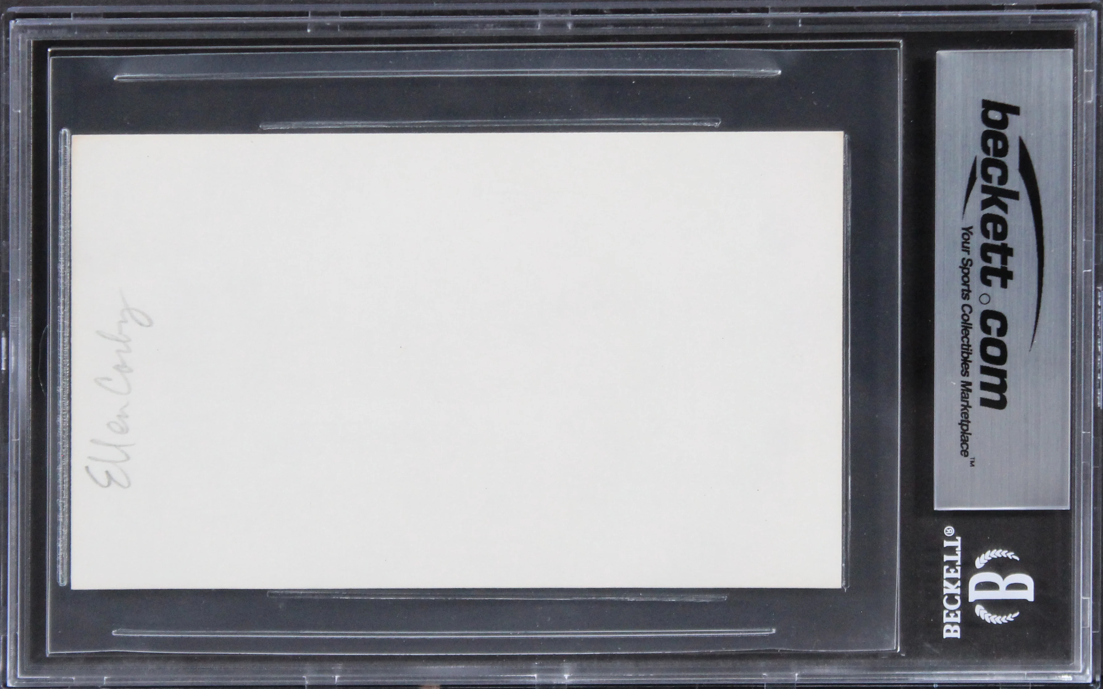 Ellen Corby The Waltons Authentic Signed 3x5 Index Card BAS Slabbed - Image 3