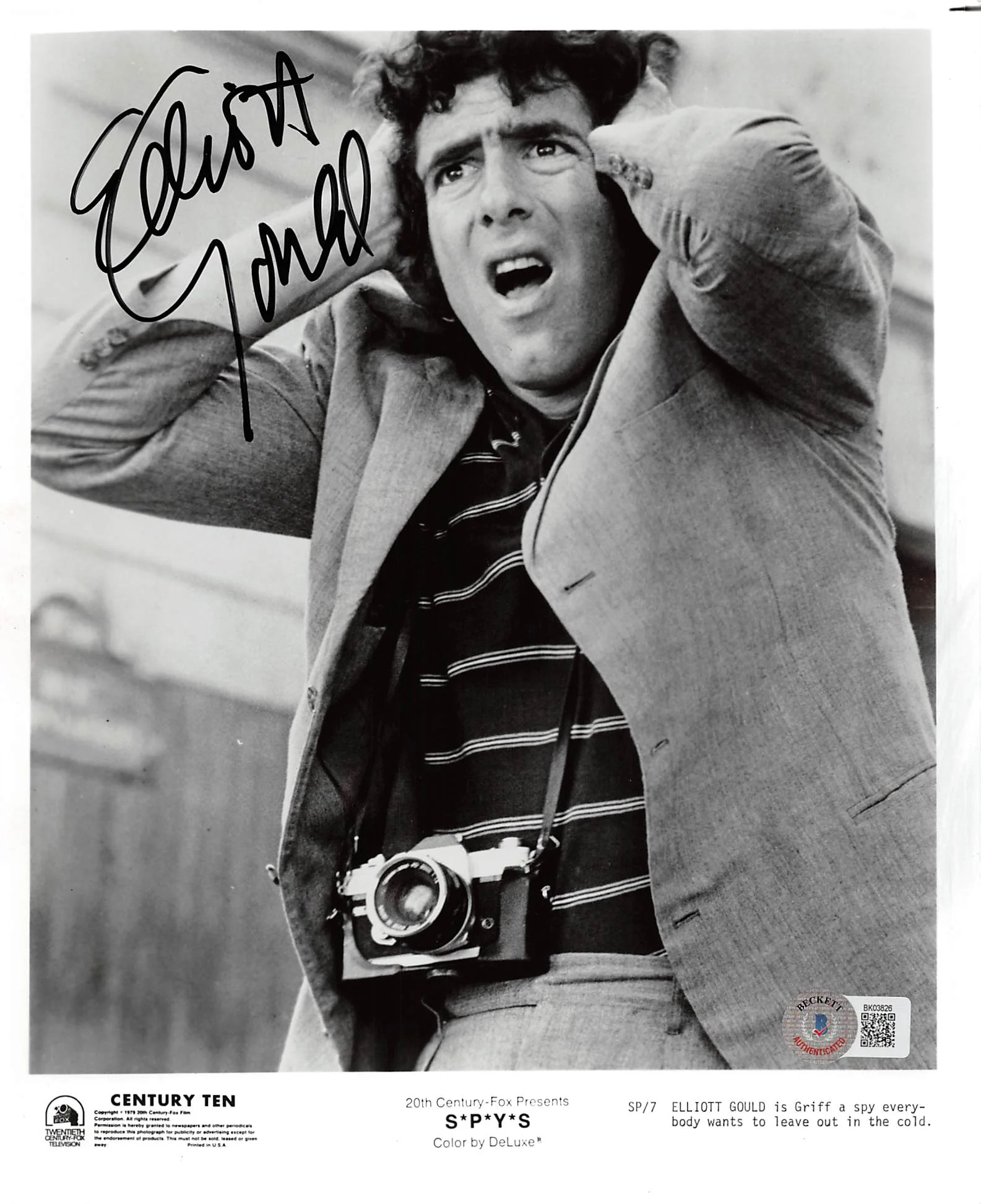Elliott Gould S*P*Y*S Authentic Signed 8x10 Photo Autographed BAS #BK03826 - Image 2