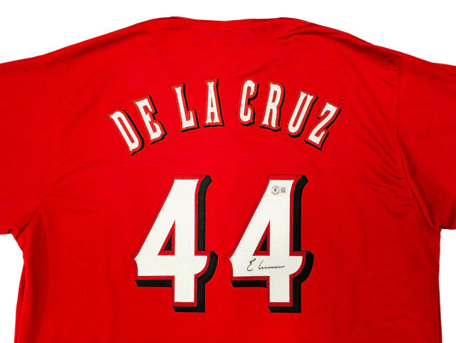Elly De La Cruz Cincinnati Signed Red Baseball Jersey BAS - Image 2